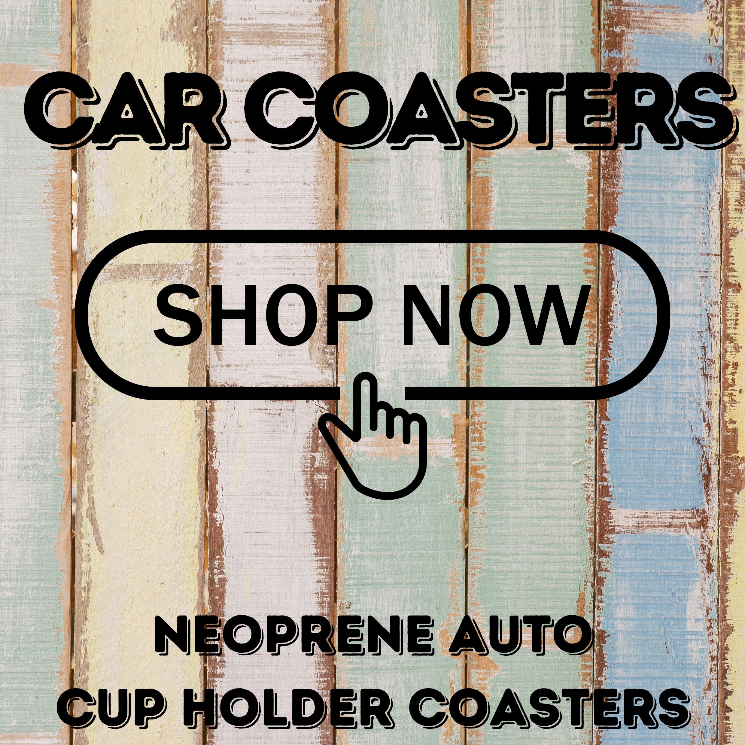 Absorbent car coasters with stylish designs placed inside vehicle cup holders