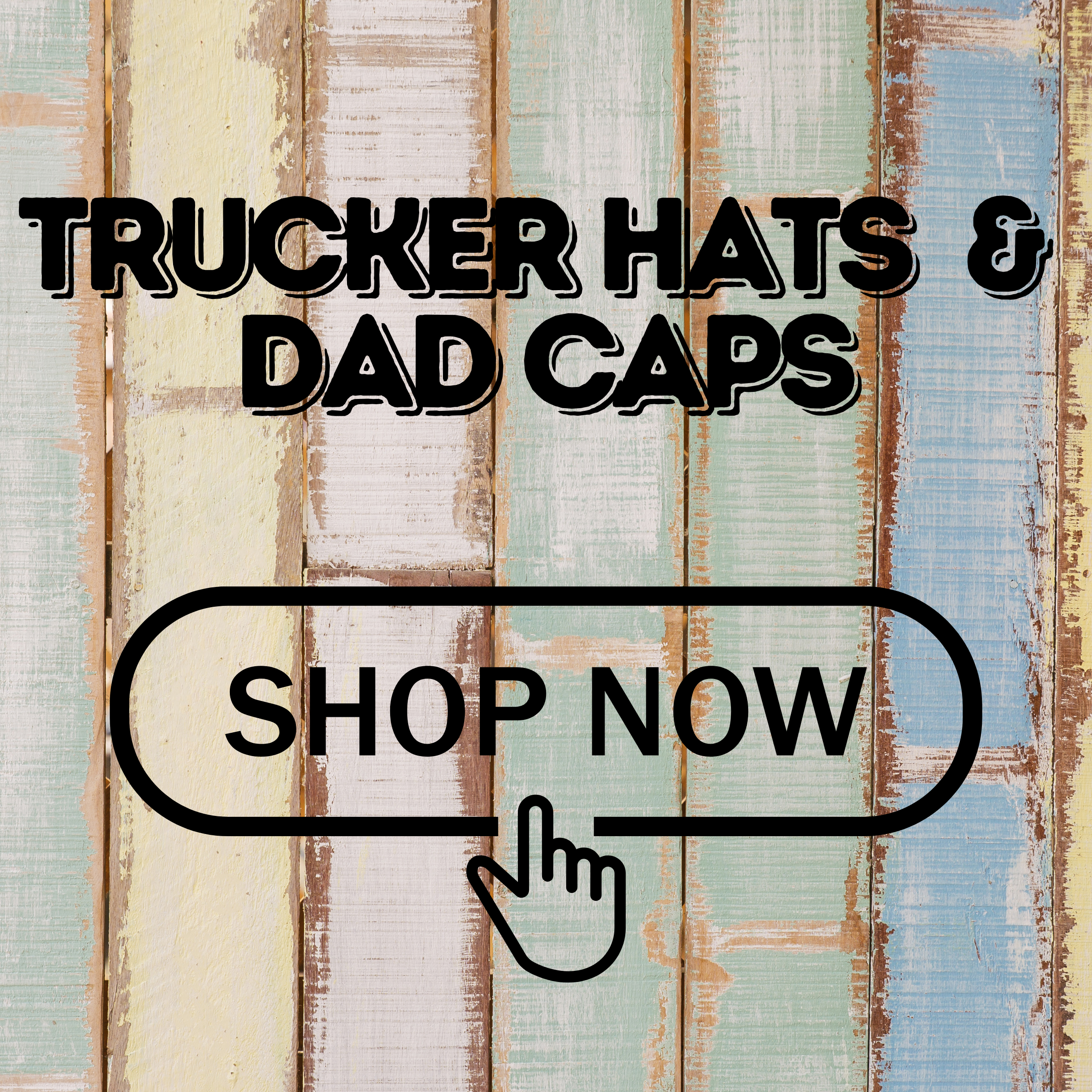 Trucker hats and dad caps featuring casual embroidered and printed designs
