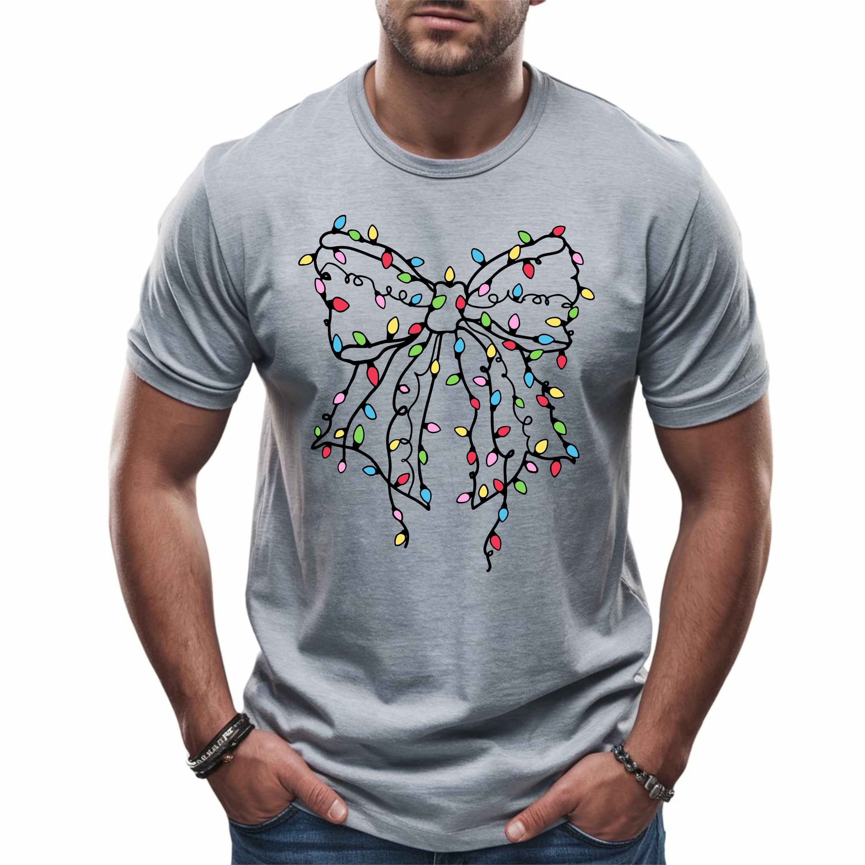 Christmas Bow with Lights T-Shirt