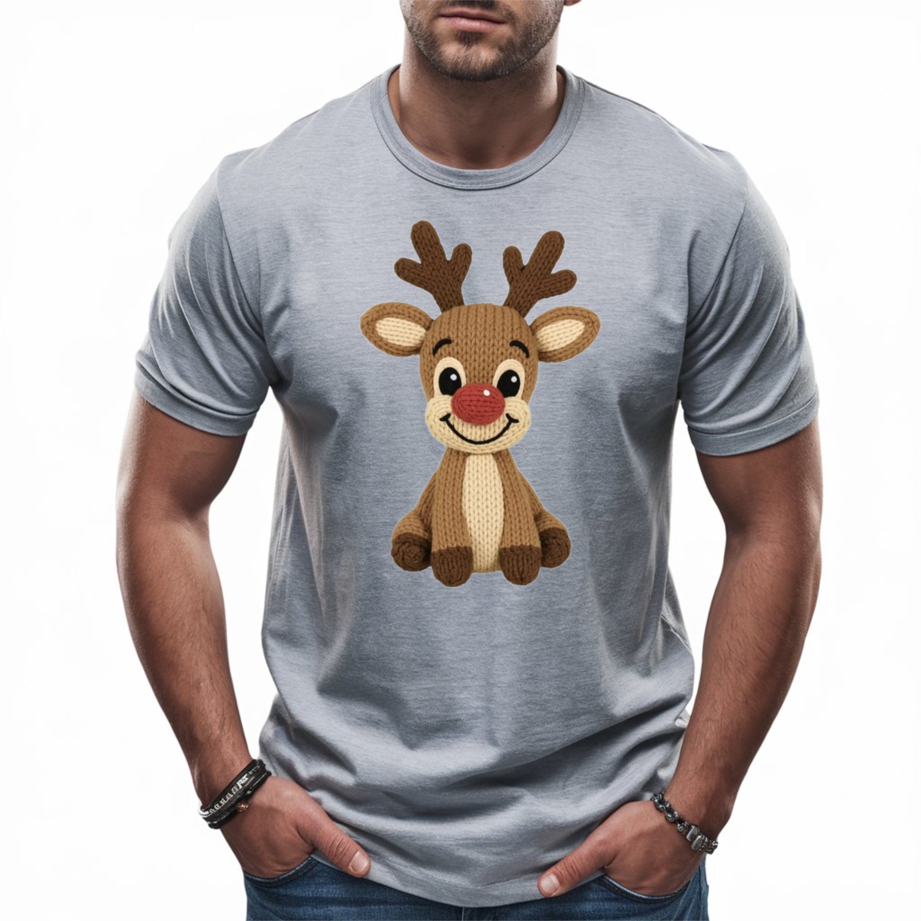 Festive Knit Boy Reindeer T-Shirt