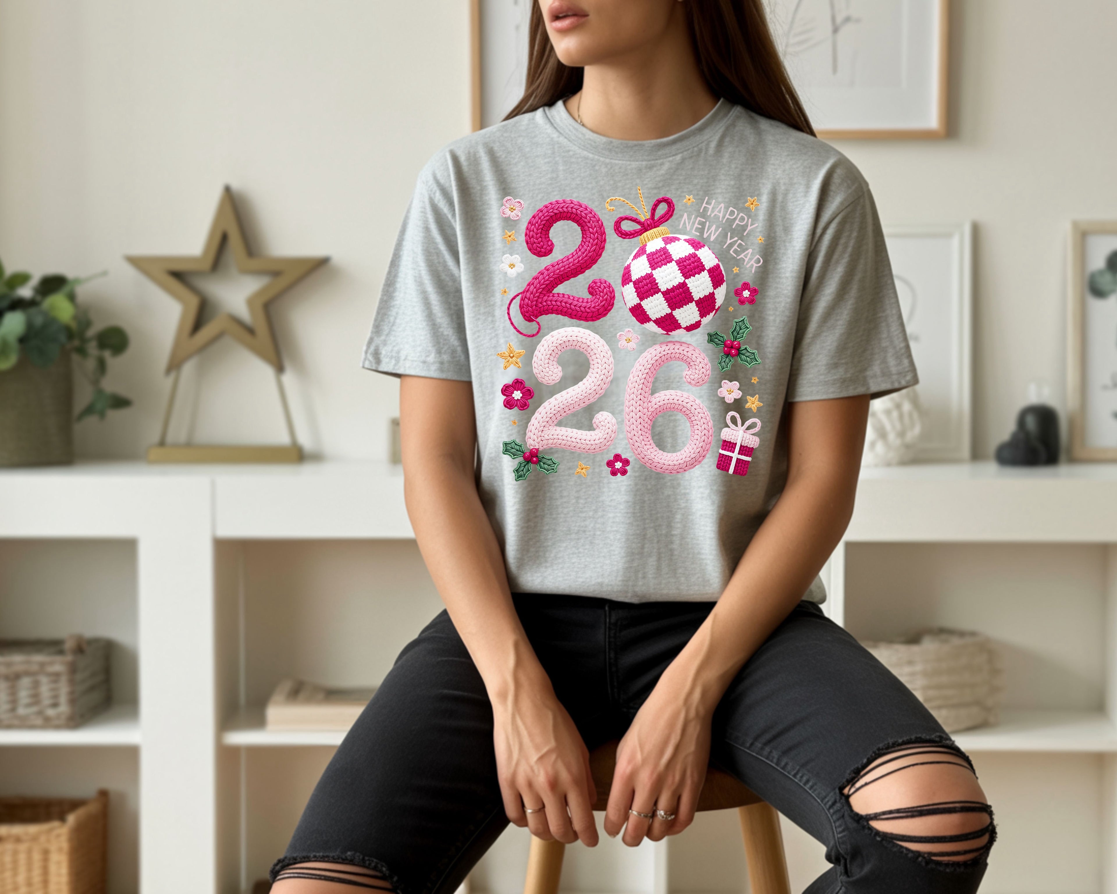 2026 Faux Yarn Vibe T-Shirt