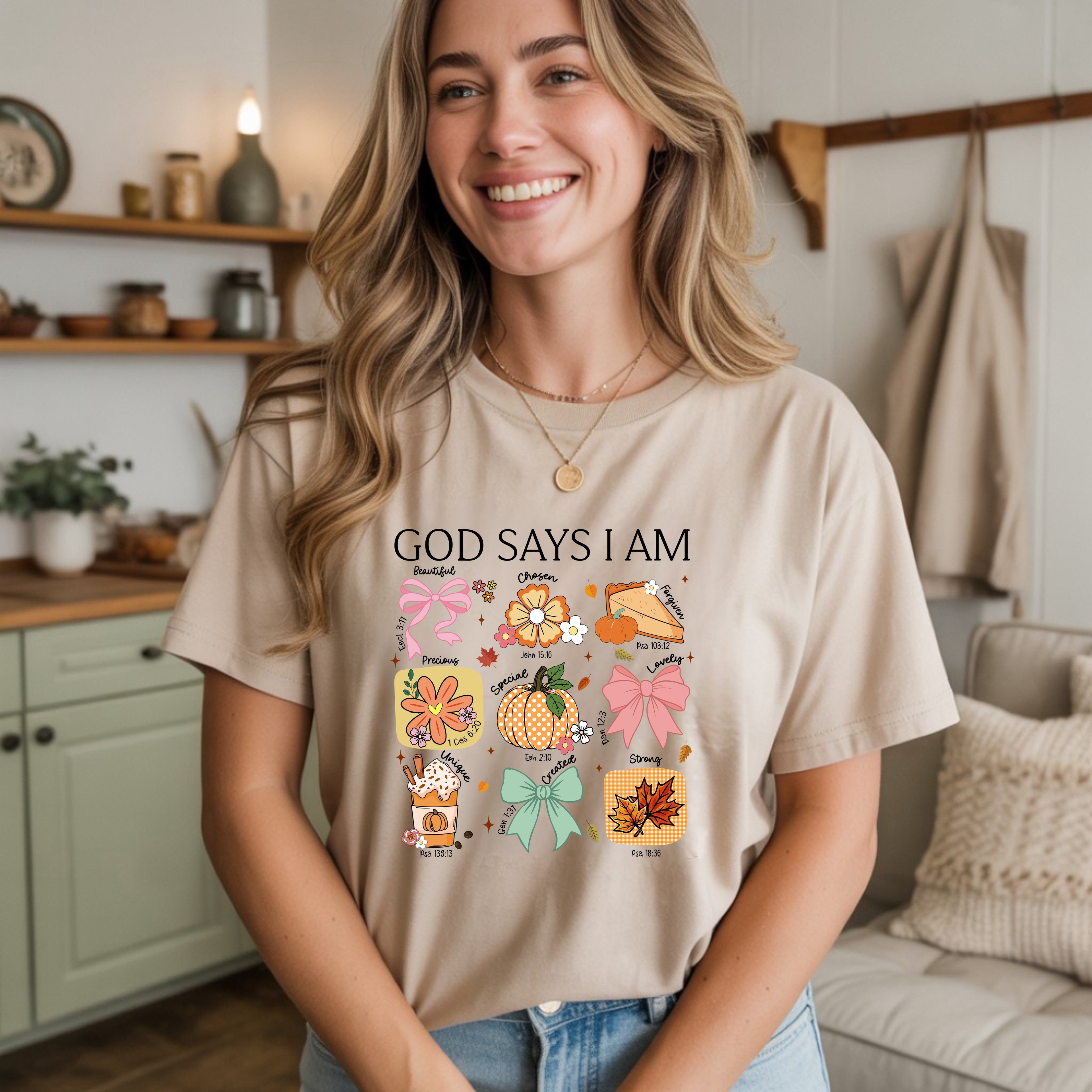 "God Says I Am" Autumn Affirmations T-Shirt
