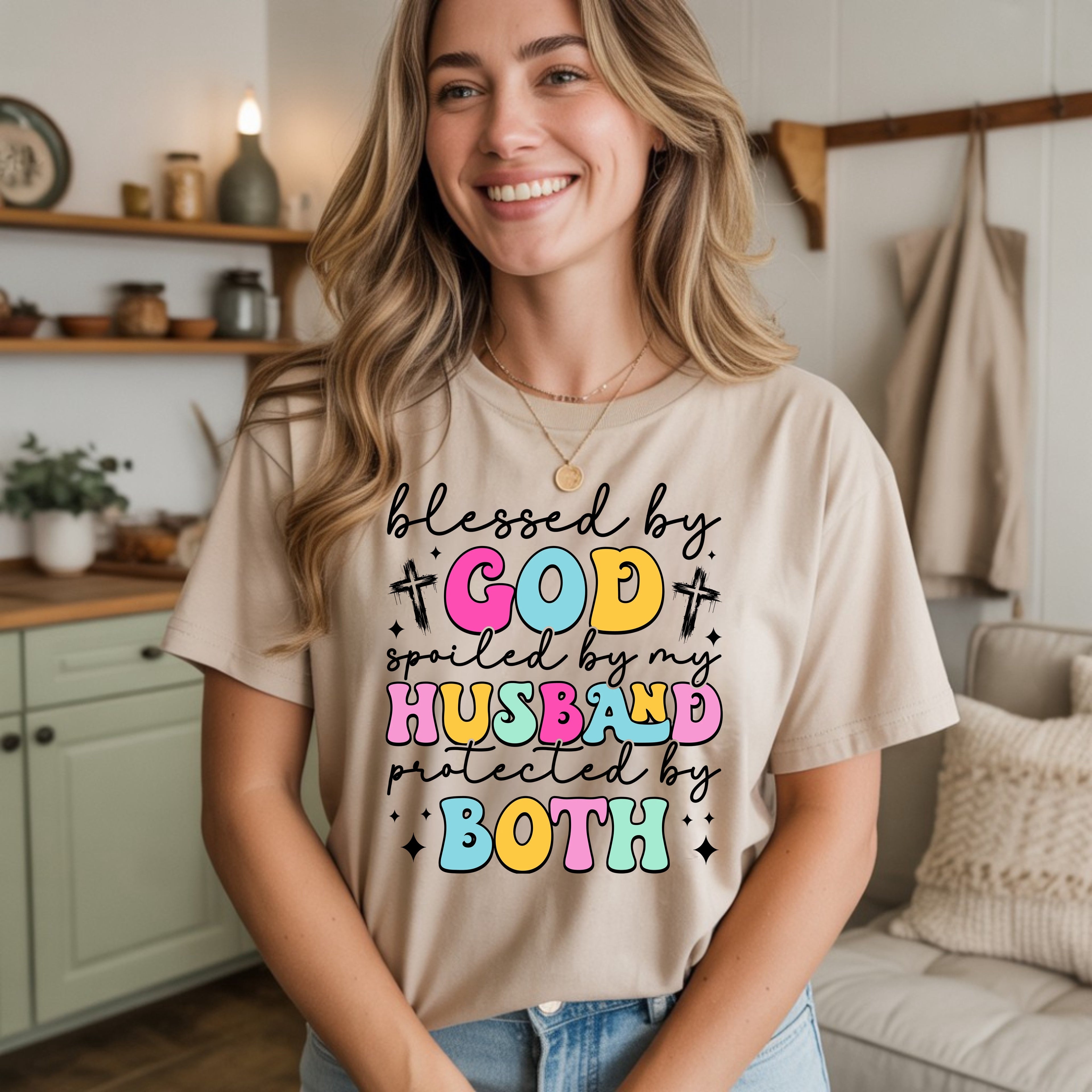 Blessed By God, Spoiled By My Husband T-Shirt