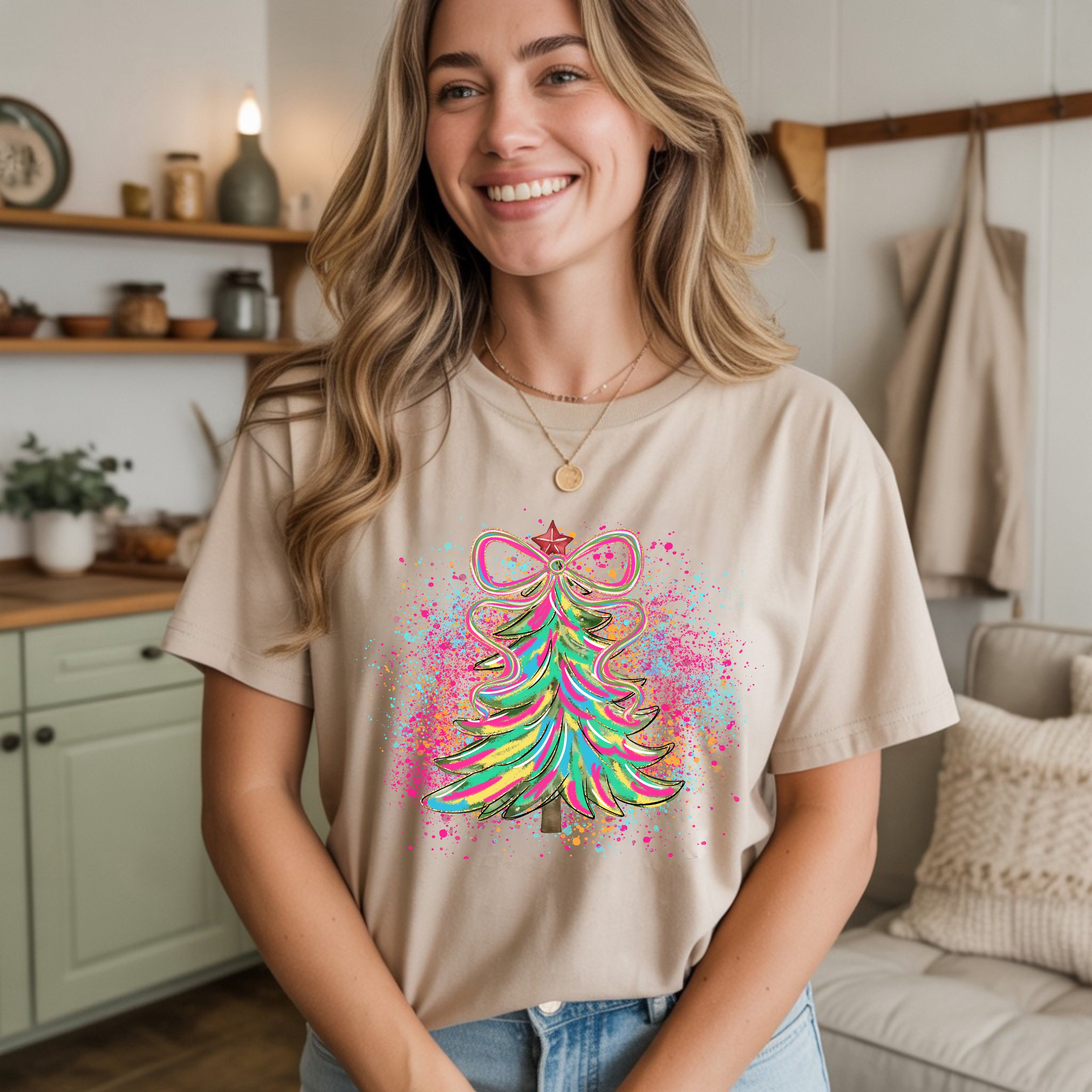 Preppy Colorful Tree  T-Shirt