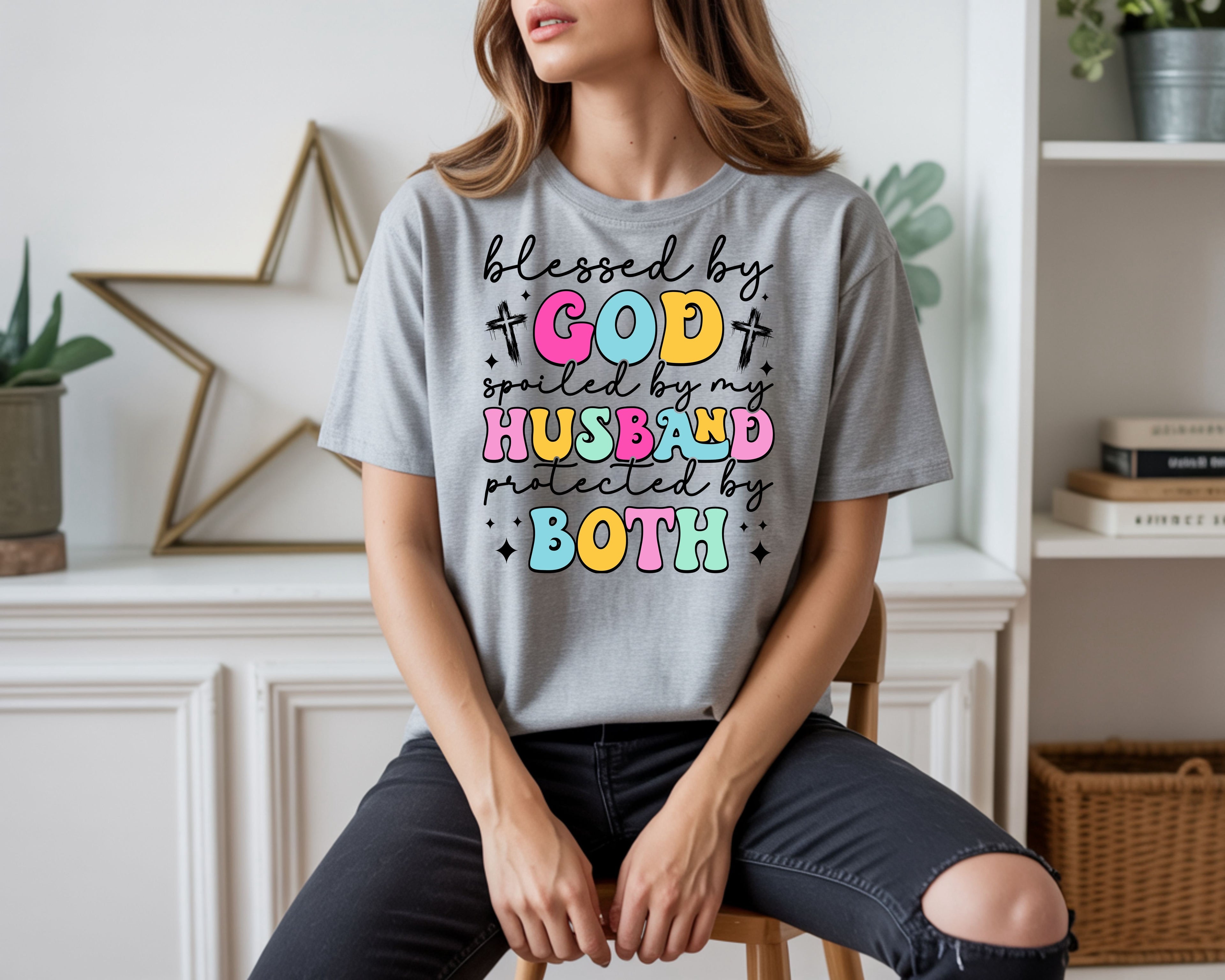 Blessed By God, Spoiled By My Husband T-Shirt