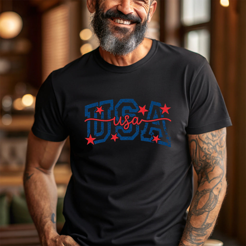 Retro USA 4th of July | Vintage Distressed  T-Shirt