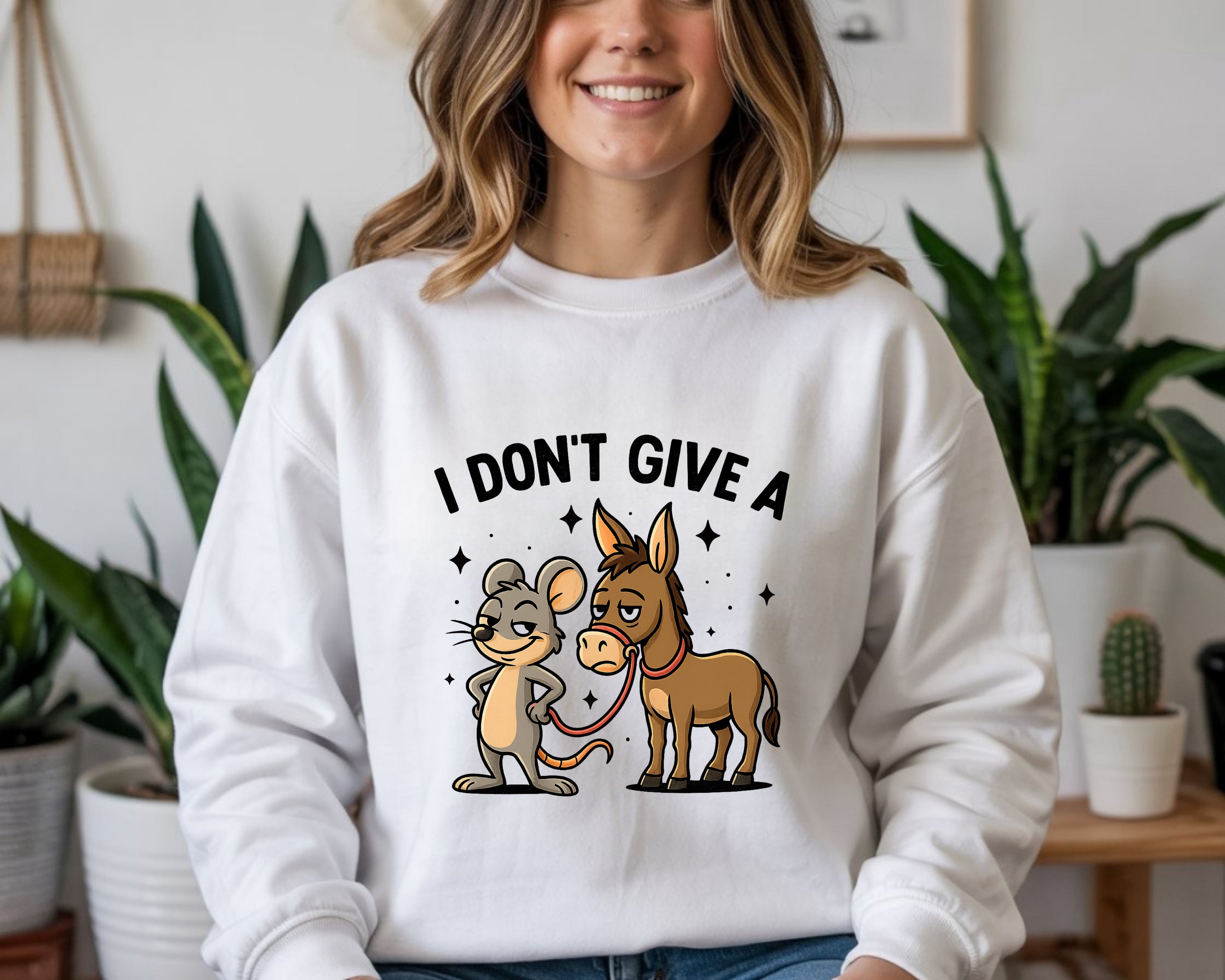 I Don't Give A Rat Donkey Sweatshirt