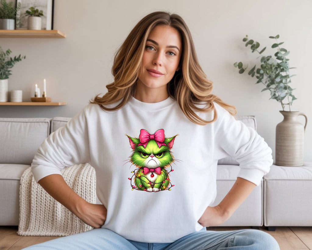 Grumpy Colorful Cat Sweatshirt