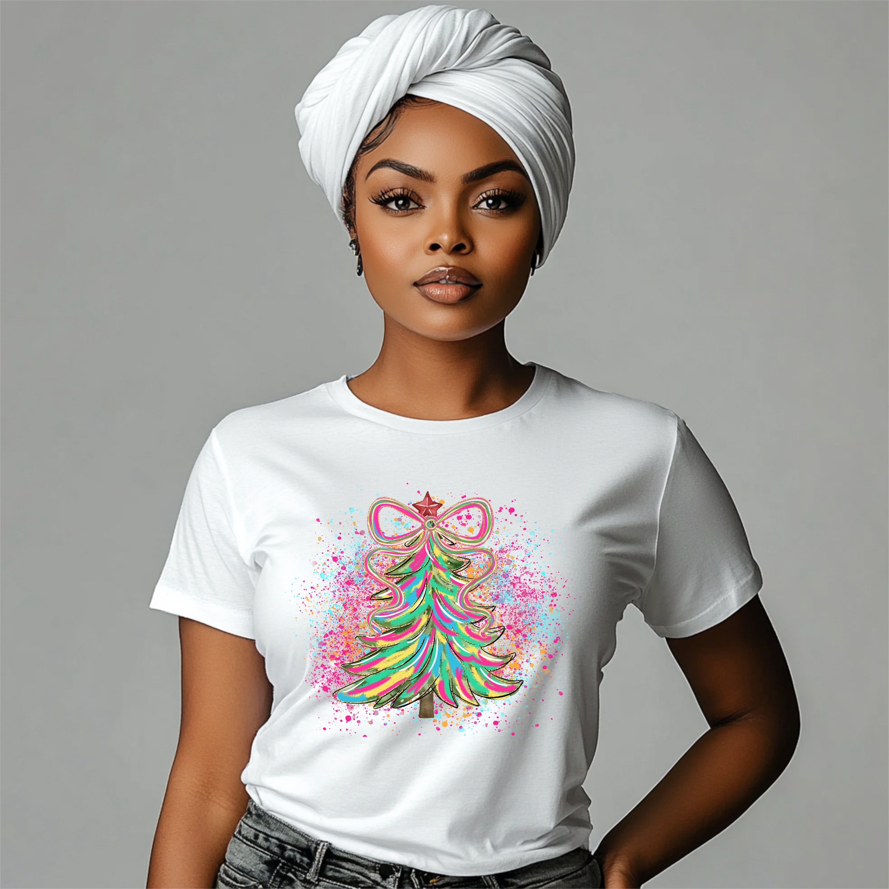 Preppy Colorful Tree  T-Shirt