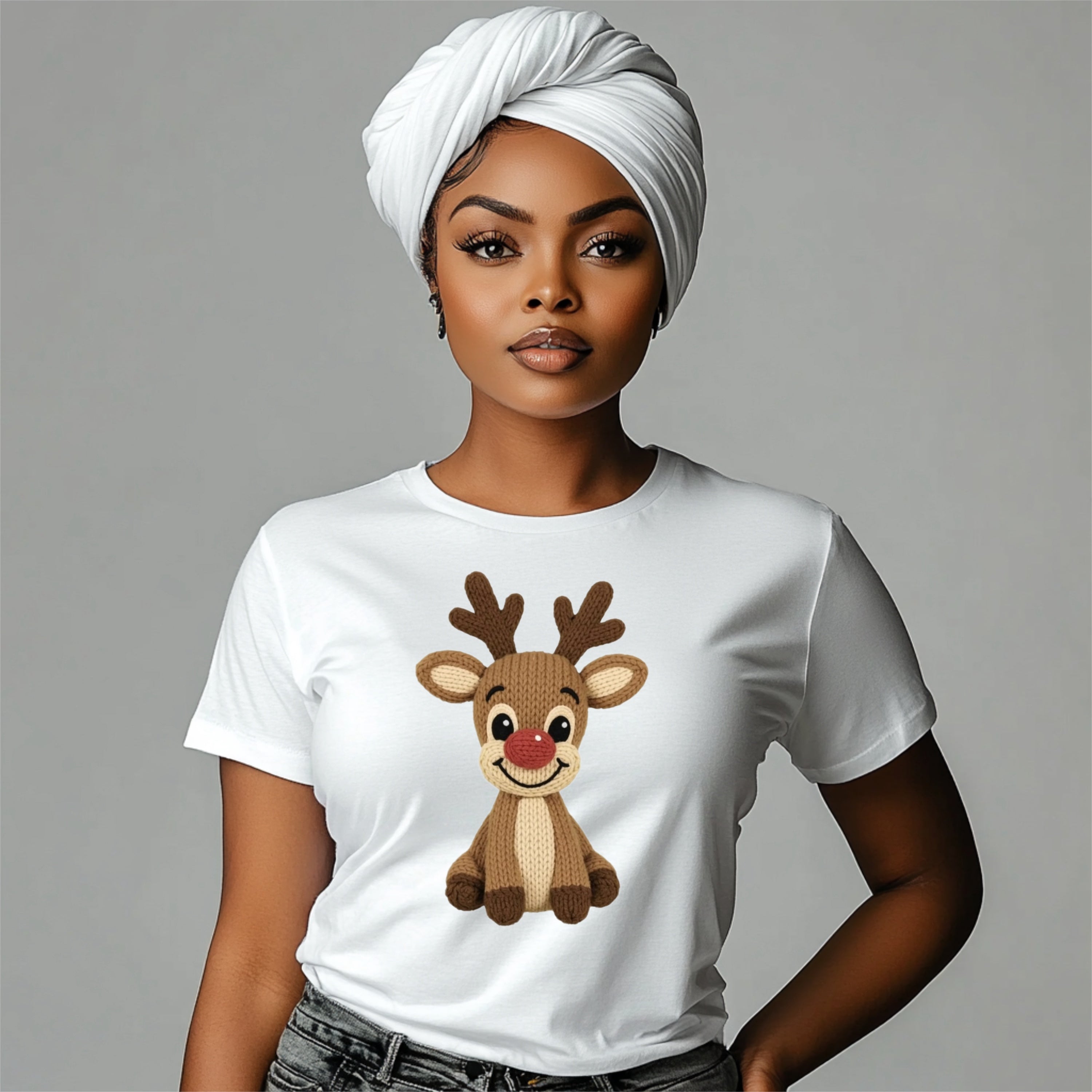 Festive Knit Boy Reindeer T-Shirt