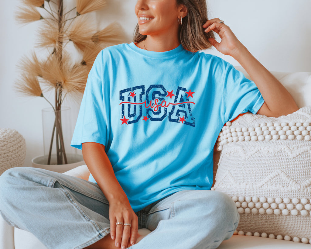 Retro USA 4th of July | Vintage Distressed  T-Shirt
