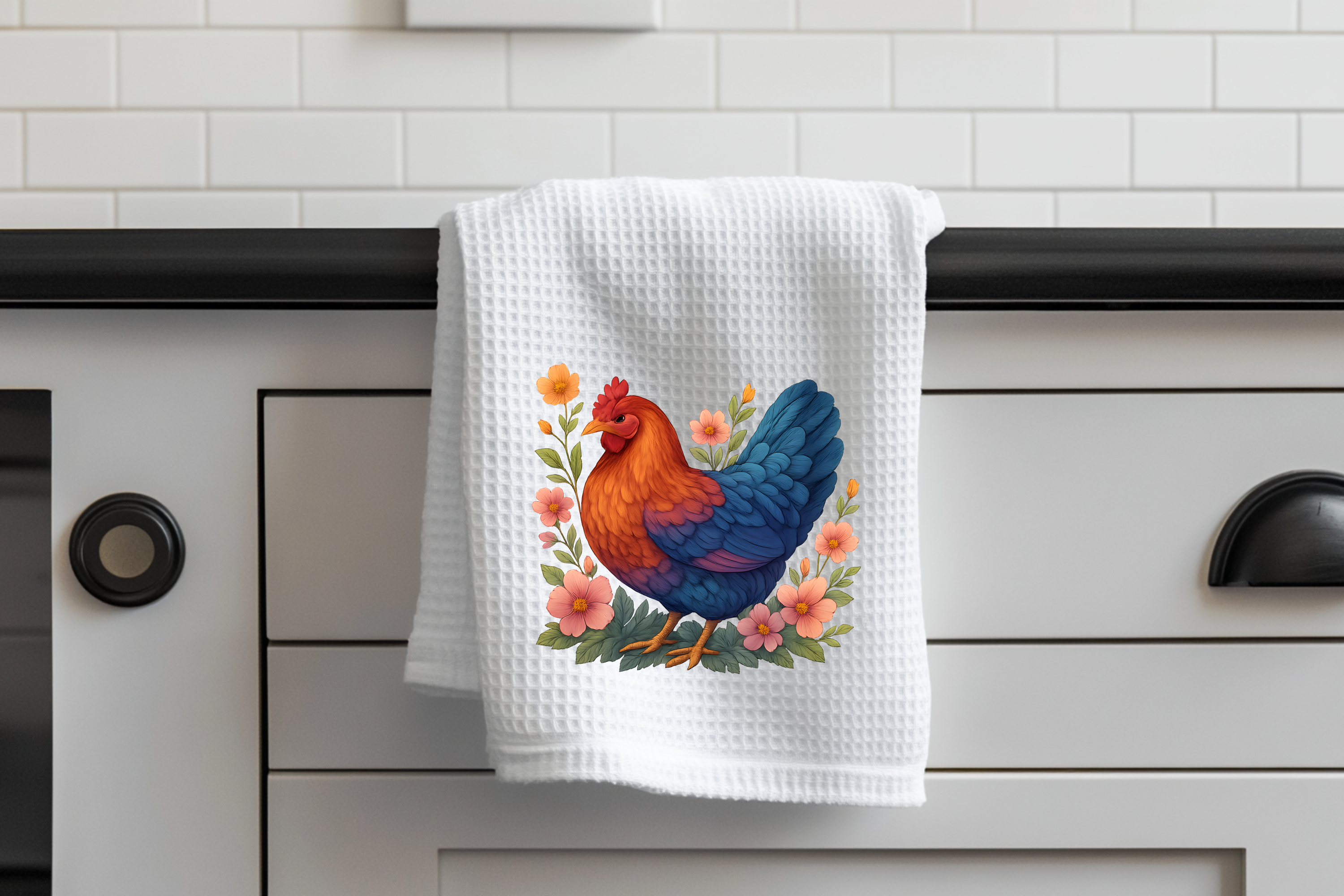 Vibrant Chicken - Kitchen Towel