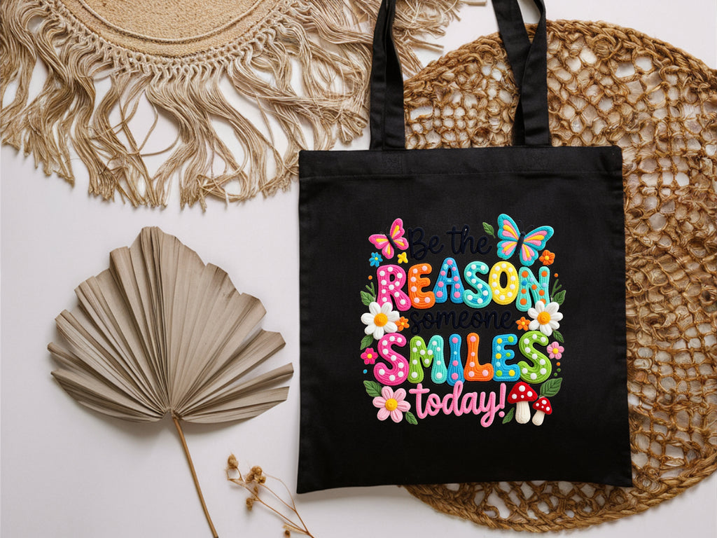 Be The Reason Someone Smiles Today Eco-Friendly Canvas Tote