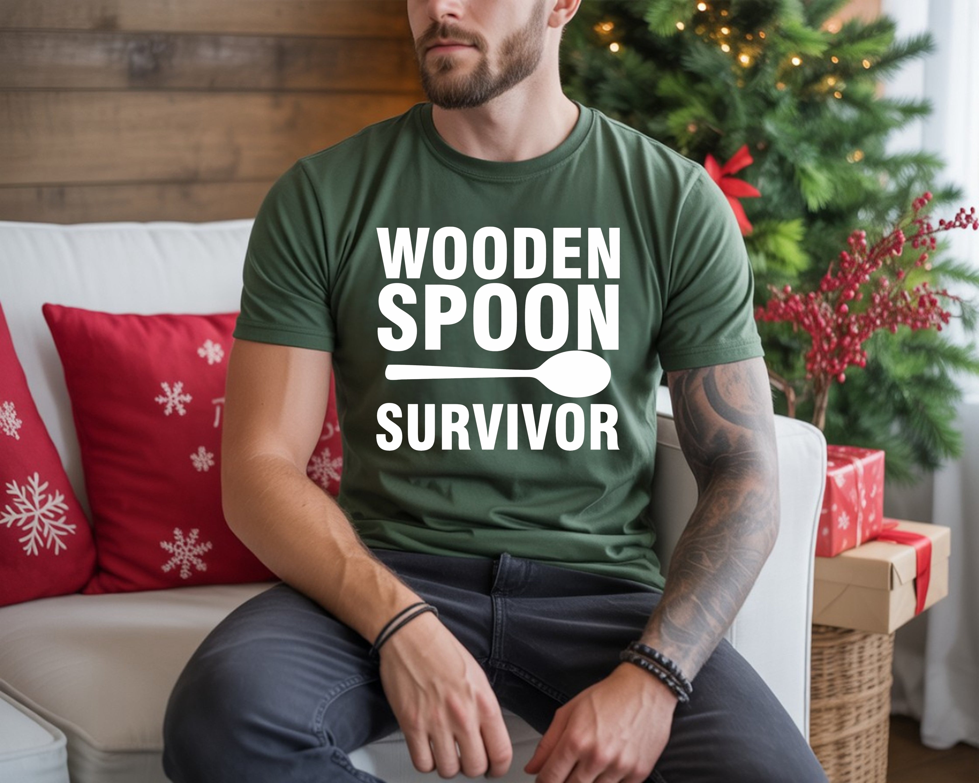 Wooden Spoon Survivor Nostalgic Humor T-Shirt