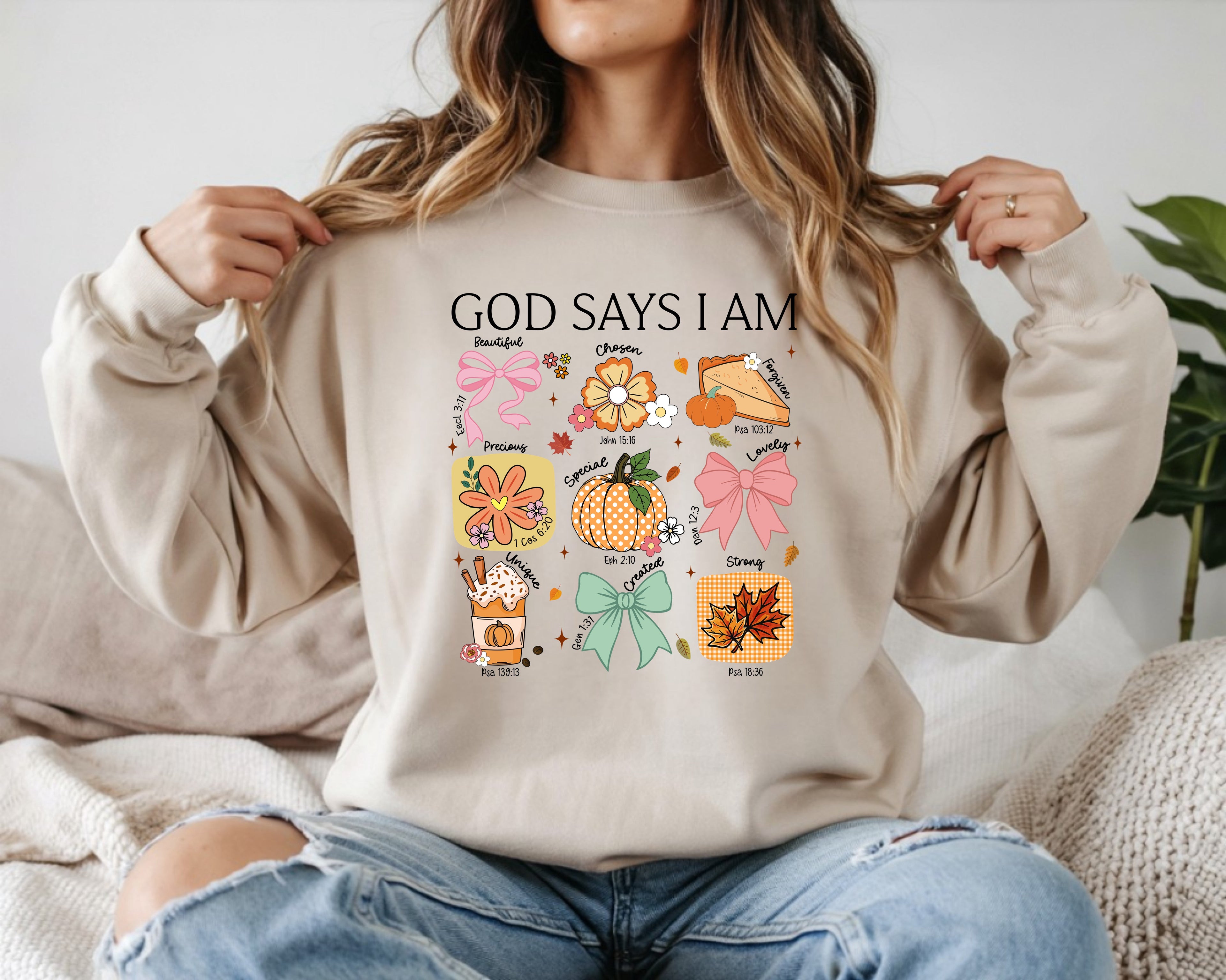 God Says I Am Autumn Affirmations Sweatshirt