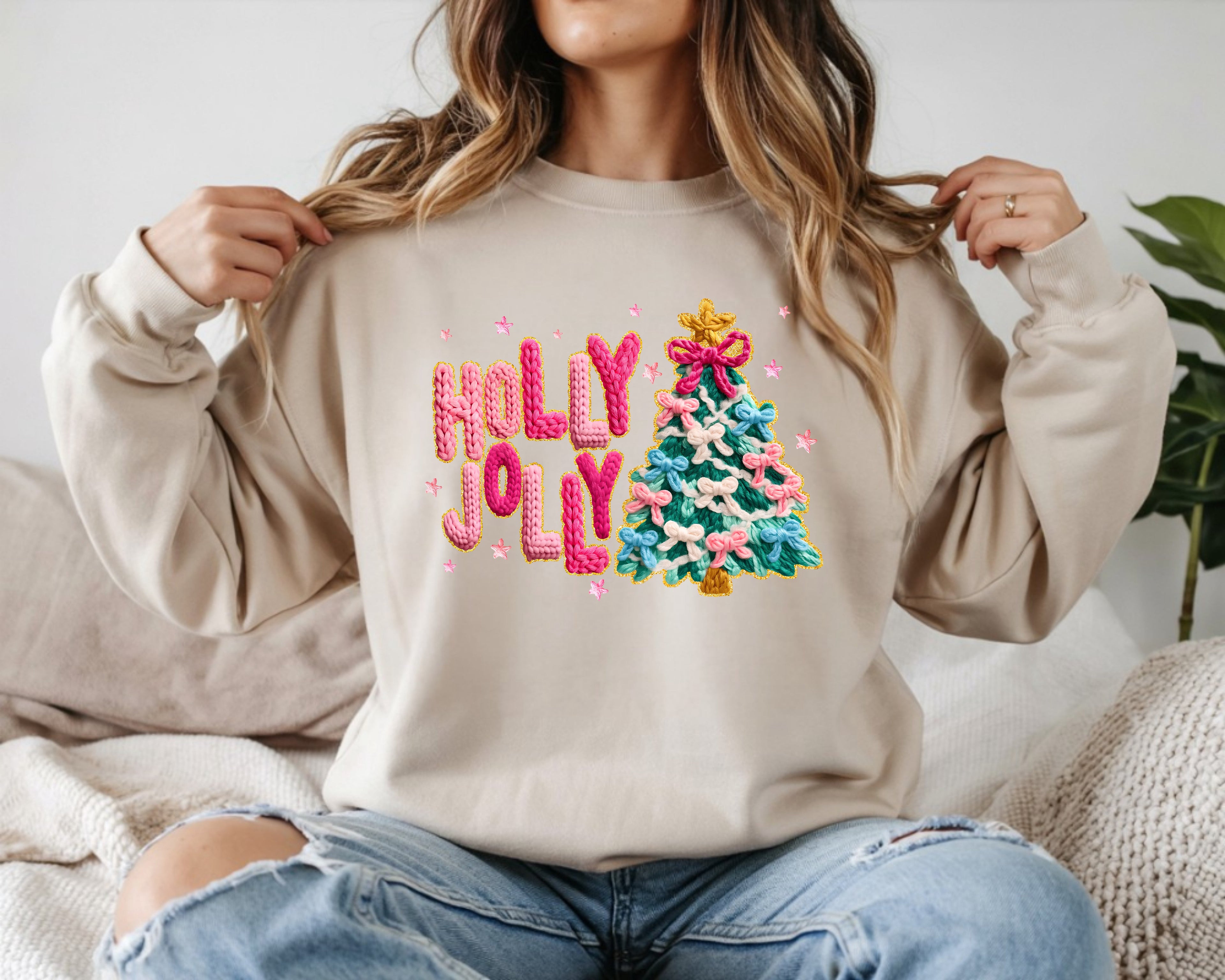 Retro Vibe Holly Jolly Sweatshirt
