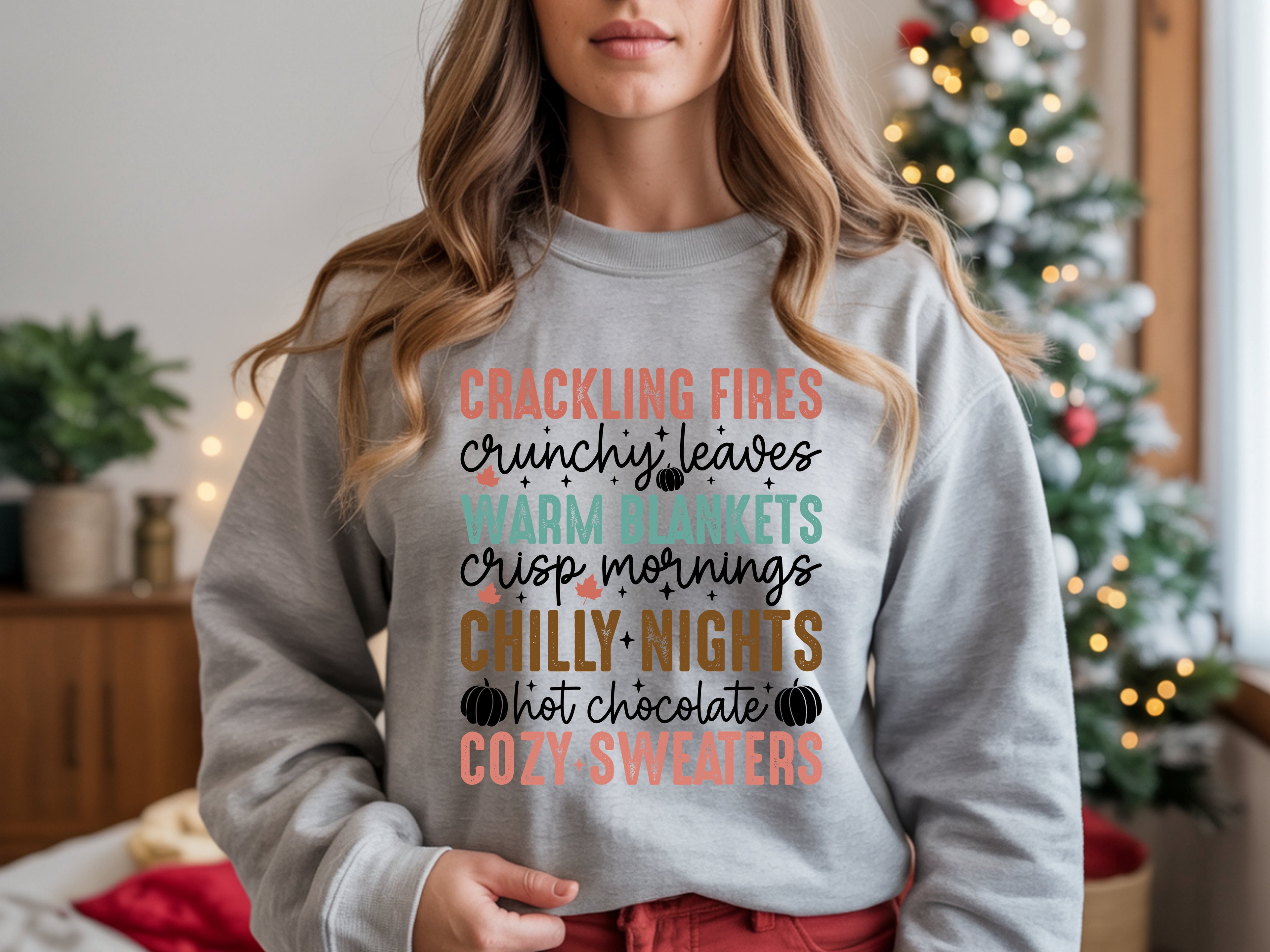 Crackling Fires & Chilly Nights Retro | Cozy Autumn Vibes Sweatshirt