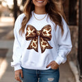 Brown Cow Print - Cow Bow Sweatshirt