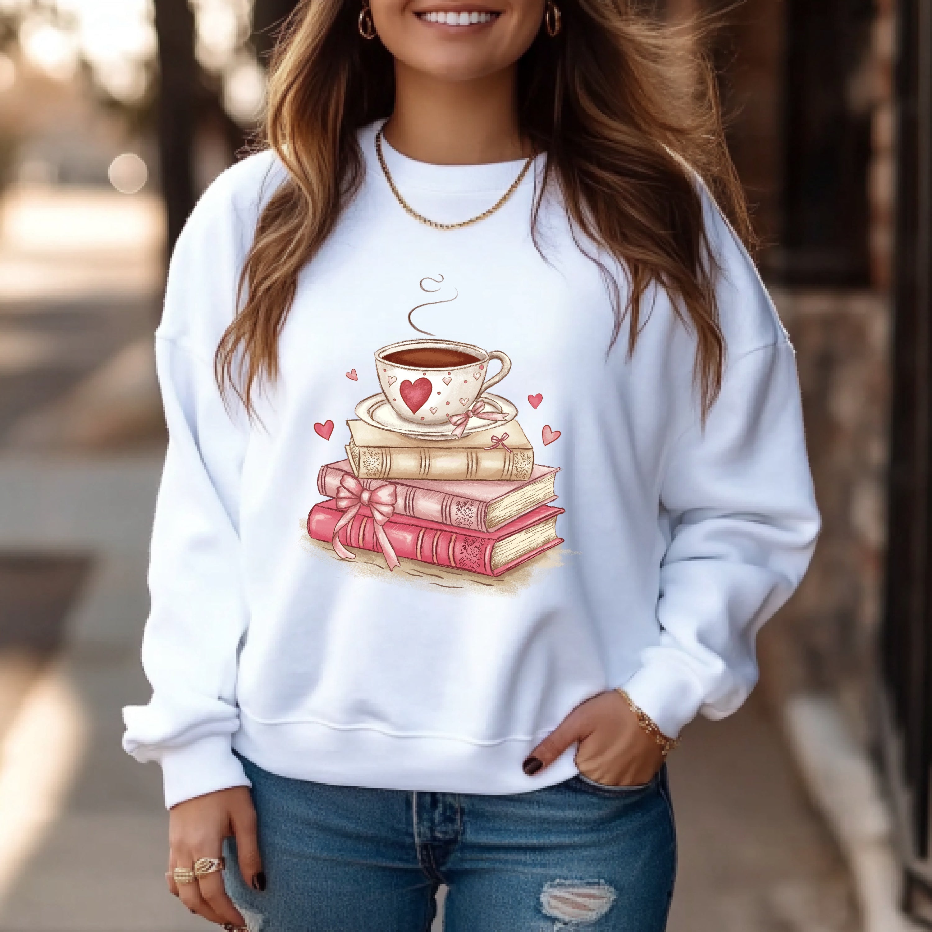 Coffee, Books & Bows Sweatshirt
