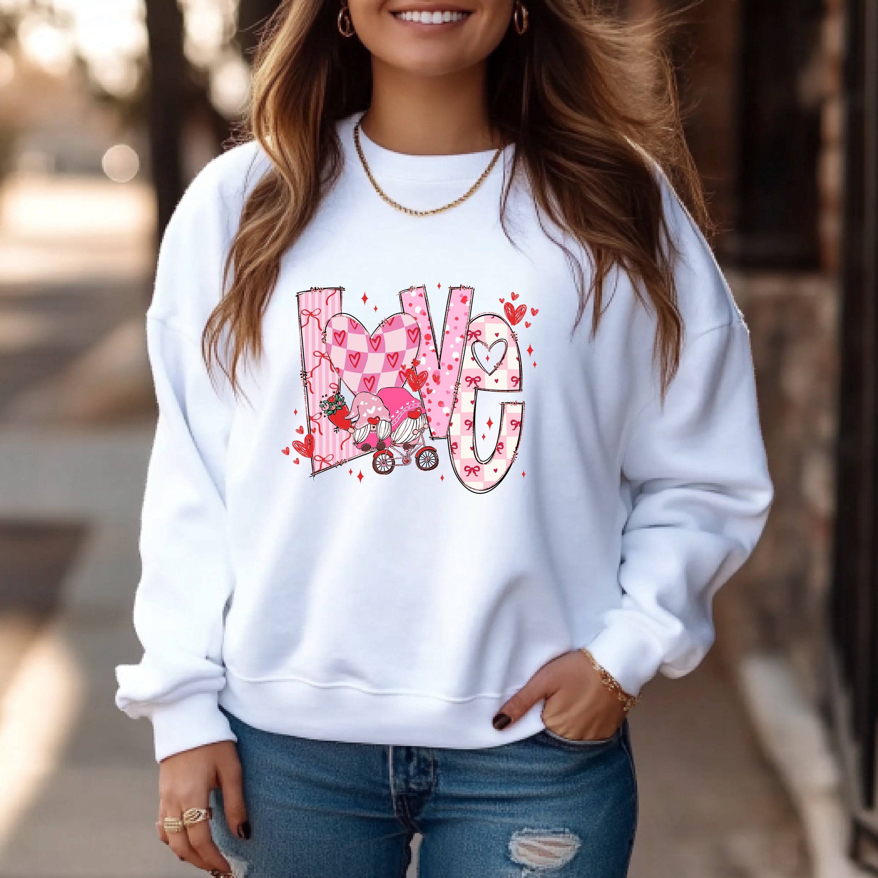 Love (Gnome Bicycle Ride) Sweatshirt