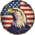 Patriotic Eagle Car Coaster - Set of 2