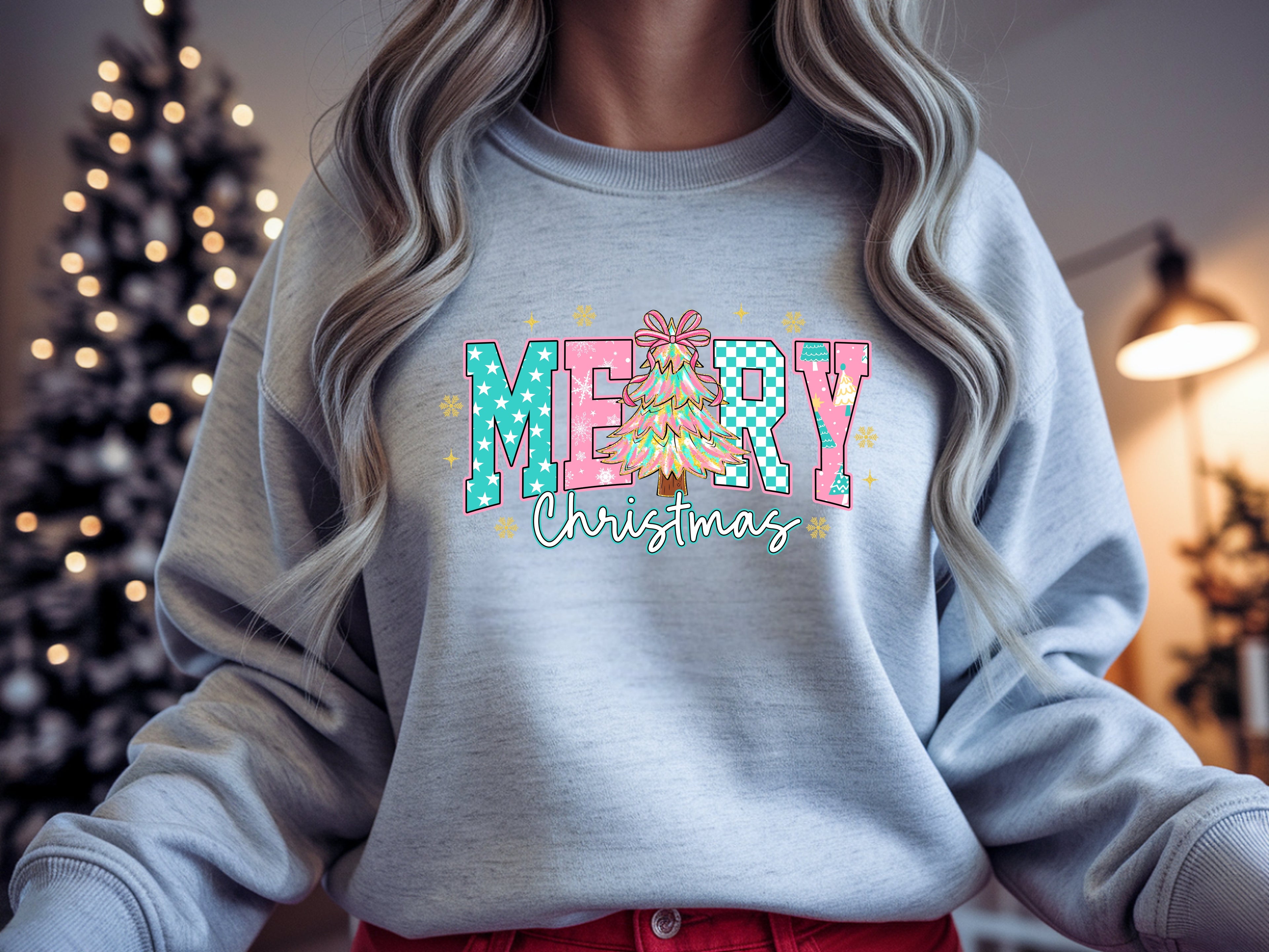 Merry Preppy Christmas Sweatshirt