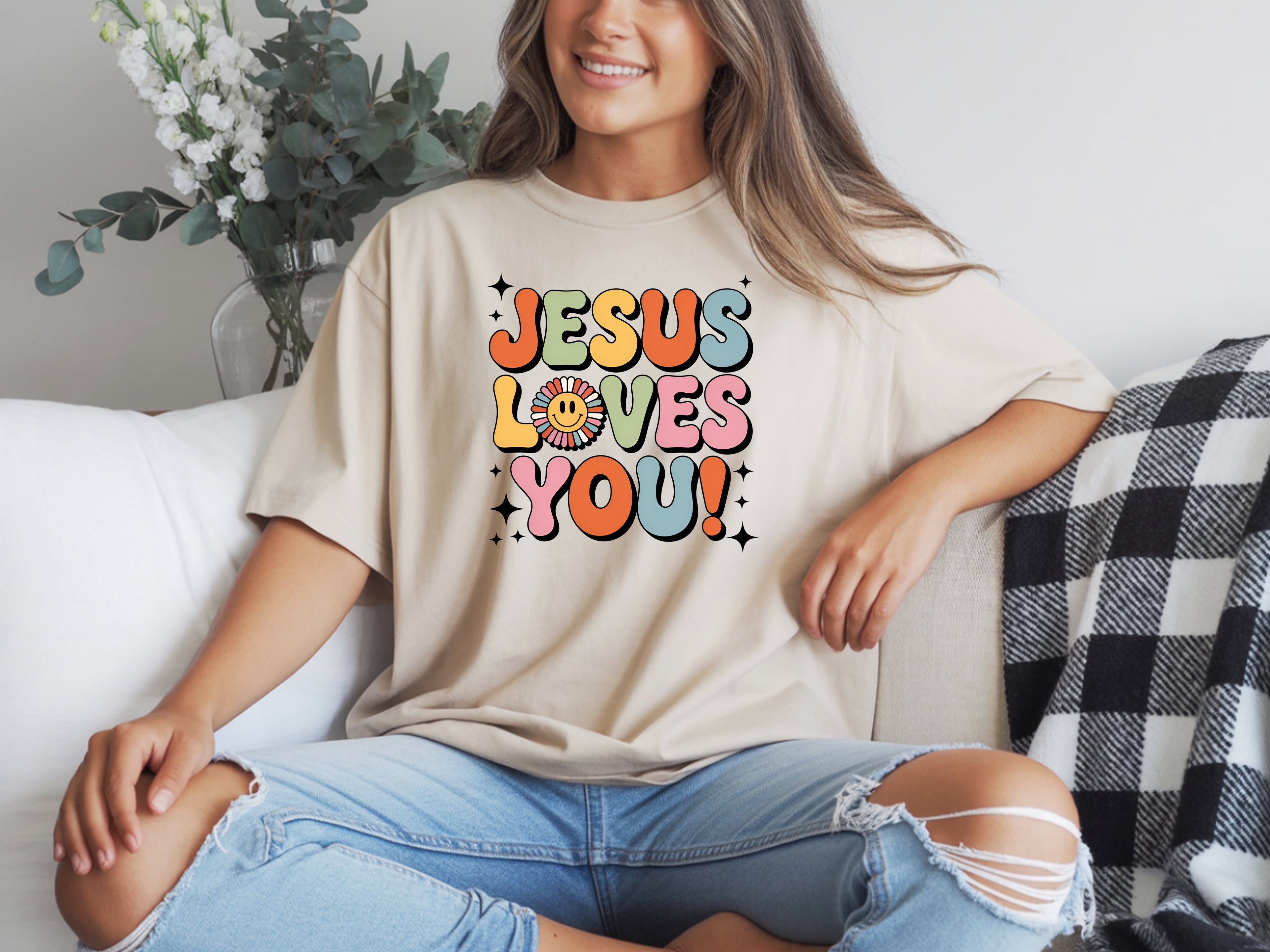Jesus Loves You Retro Vibe T-Shirt