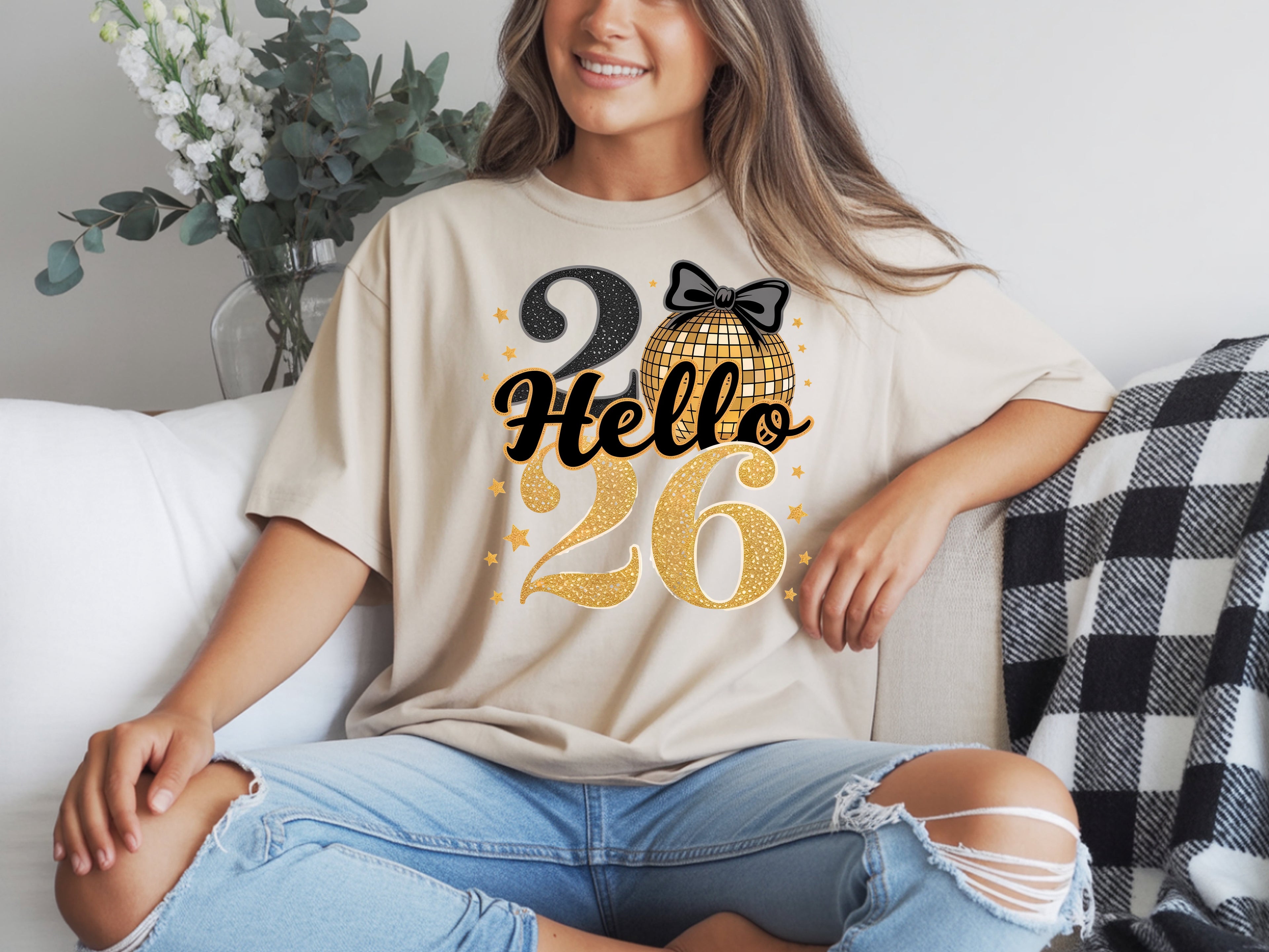 Hello 2026 Disco Ball T-Shirt