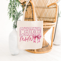 Cheer Mom Floral Varsity Bow Eco-Friendly Canvas Tote
