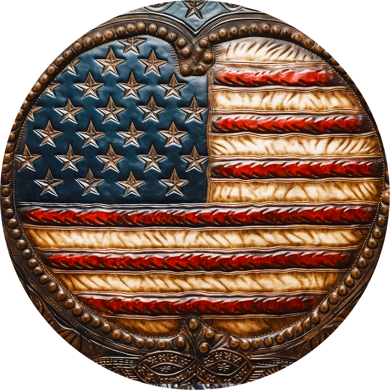 Patriotic American Flag  Car Coaster - Set of 2