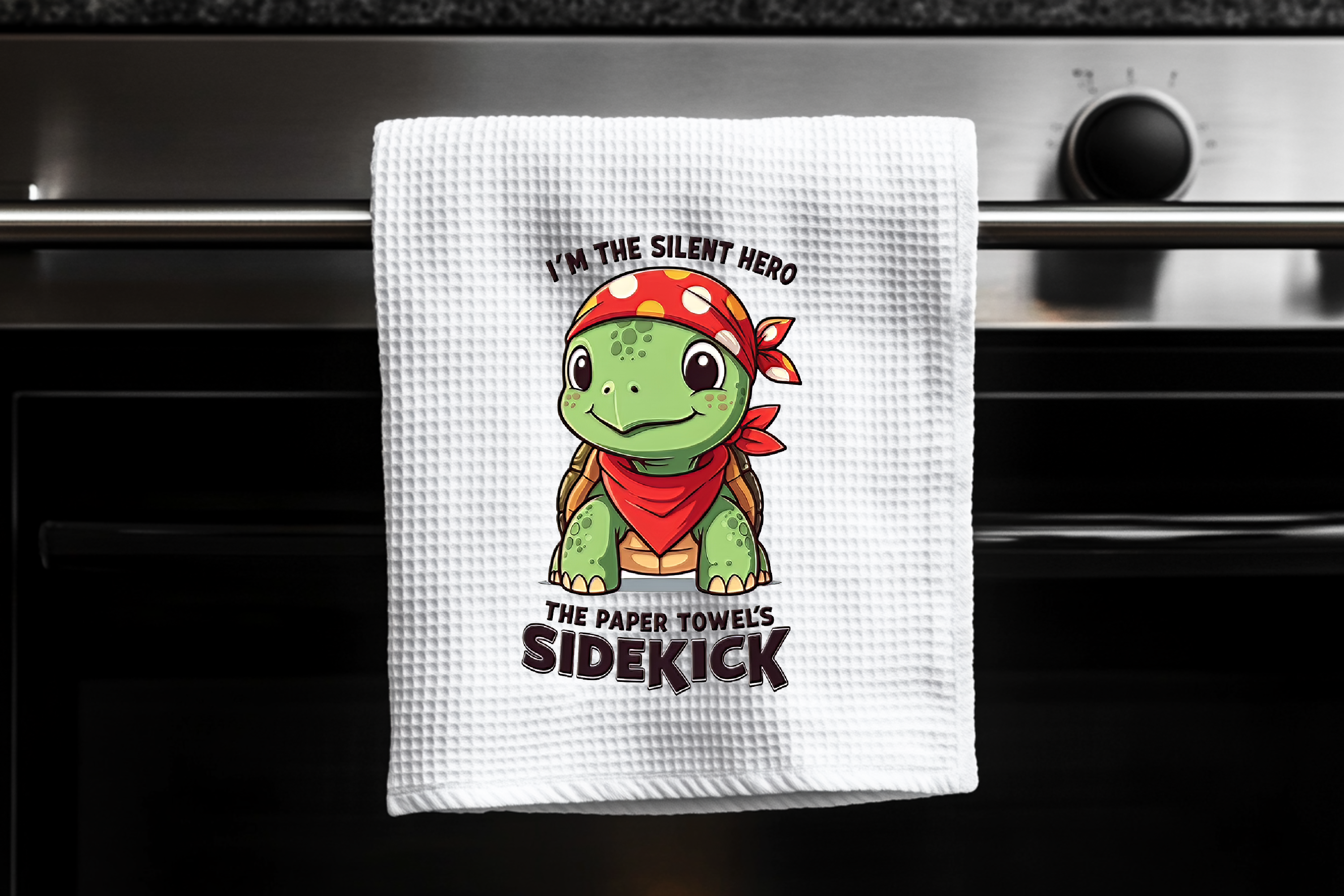 Turtle Sidekick-Funny Kitchen Towel