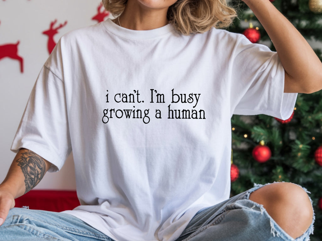 I can't. I'm busy growing a human Embroidered T-Shirt
