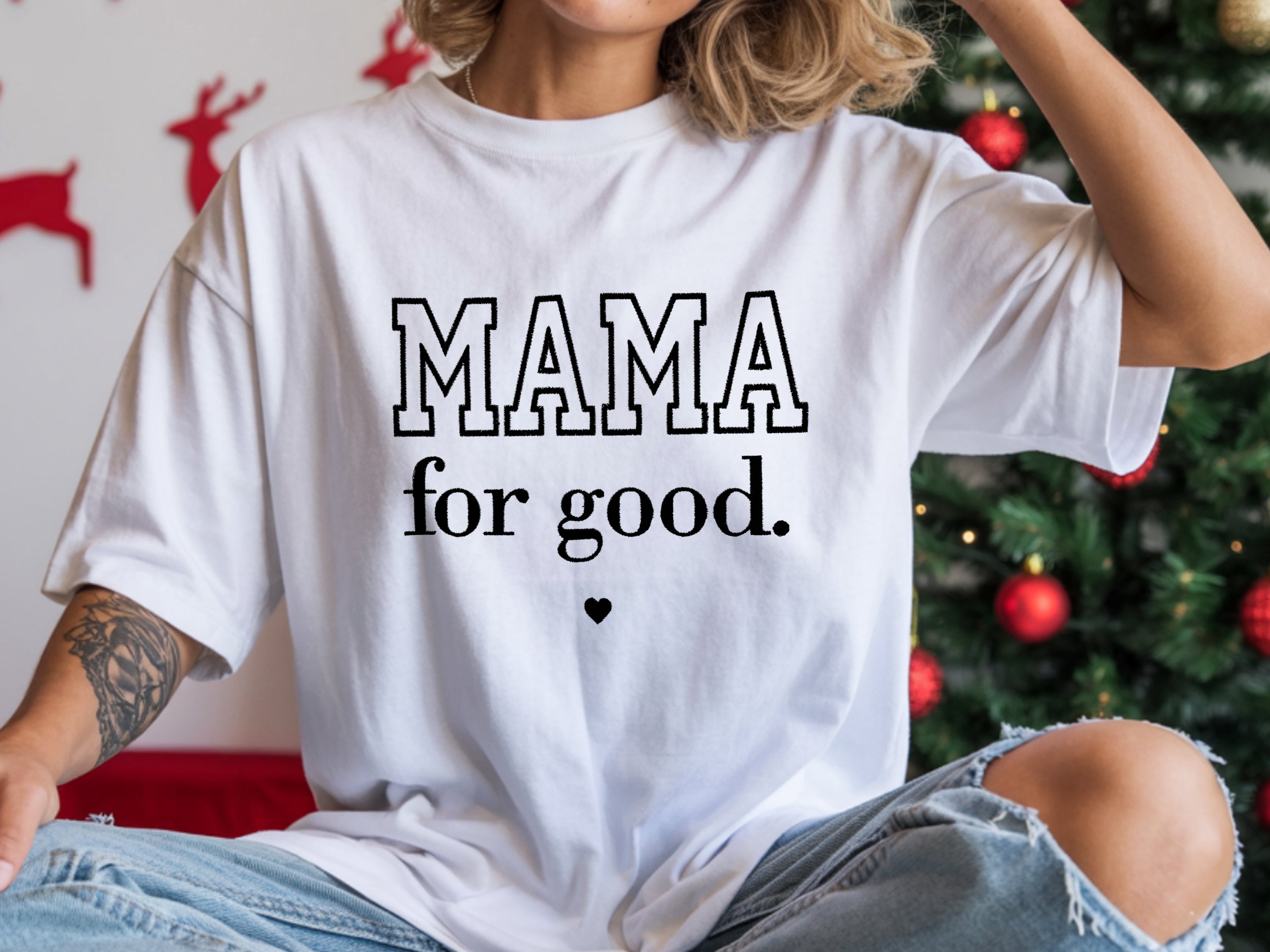 MAMA for good.  Embroidered T-Shirt