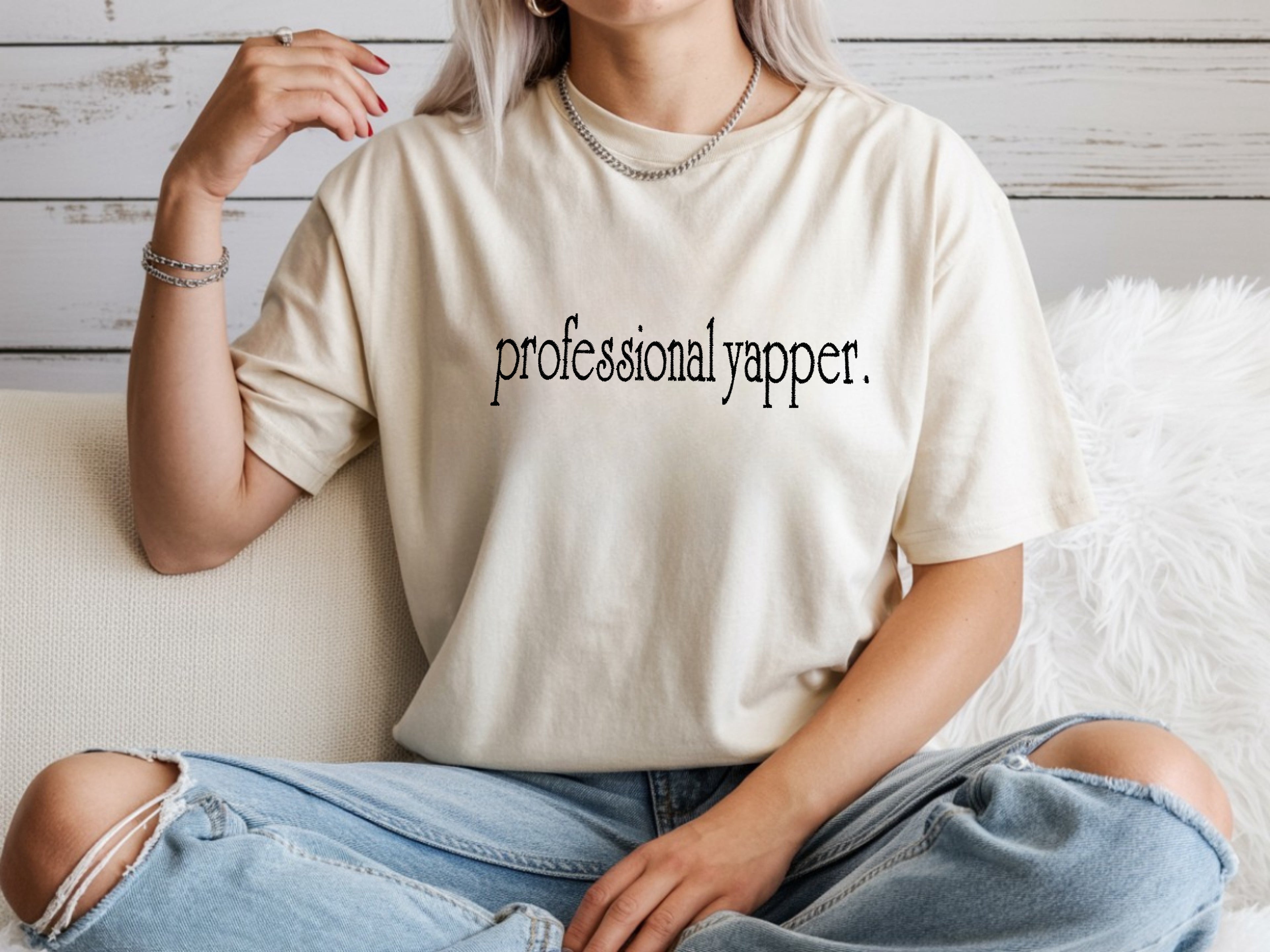 Professional Yapper Embroidered T-Shirt