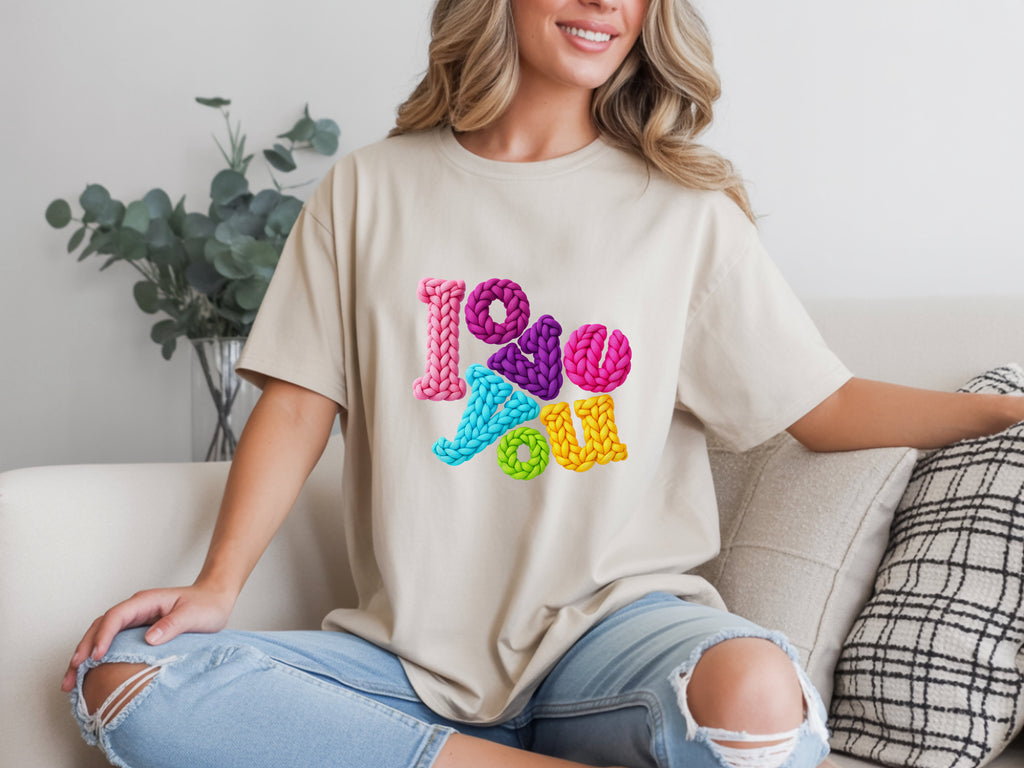 Faux Yarn Love You T-Shirt