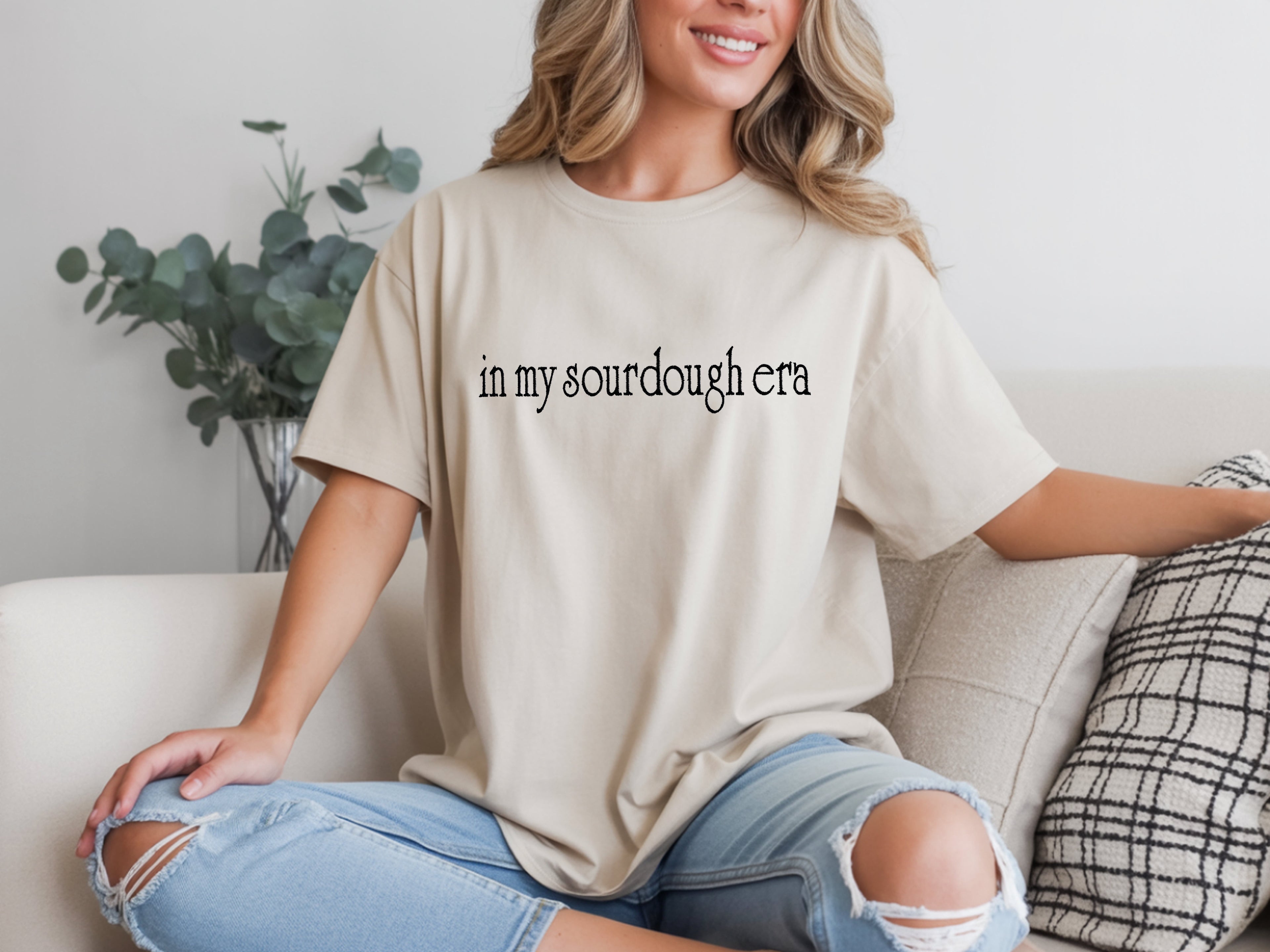 In My Sourdough Era  Embroidered T-Shirt