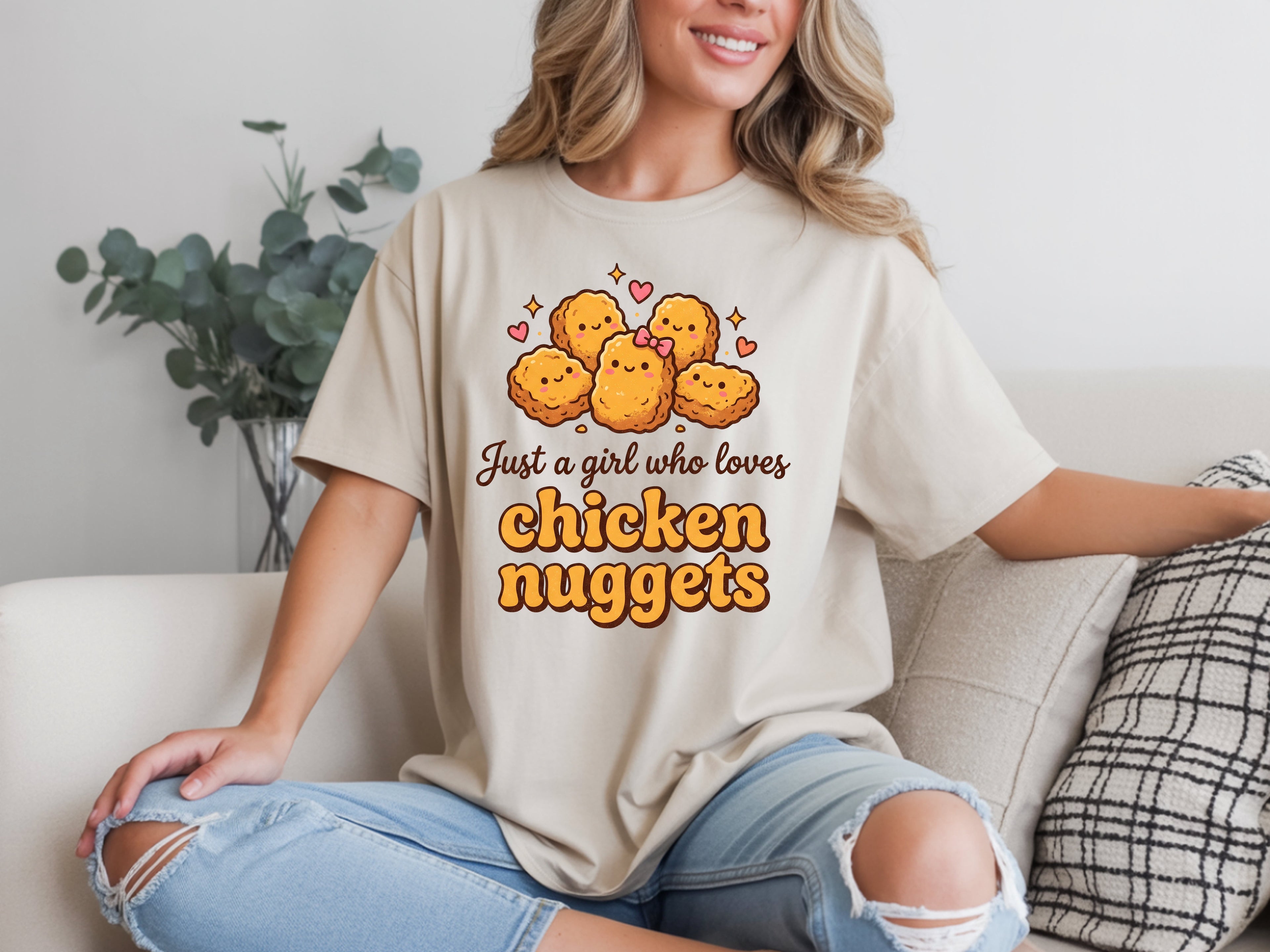 Just a Girl Who Loves Chicken Nuggets T-Shirt