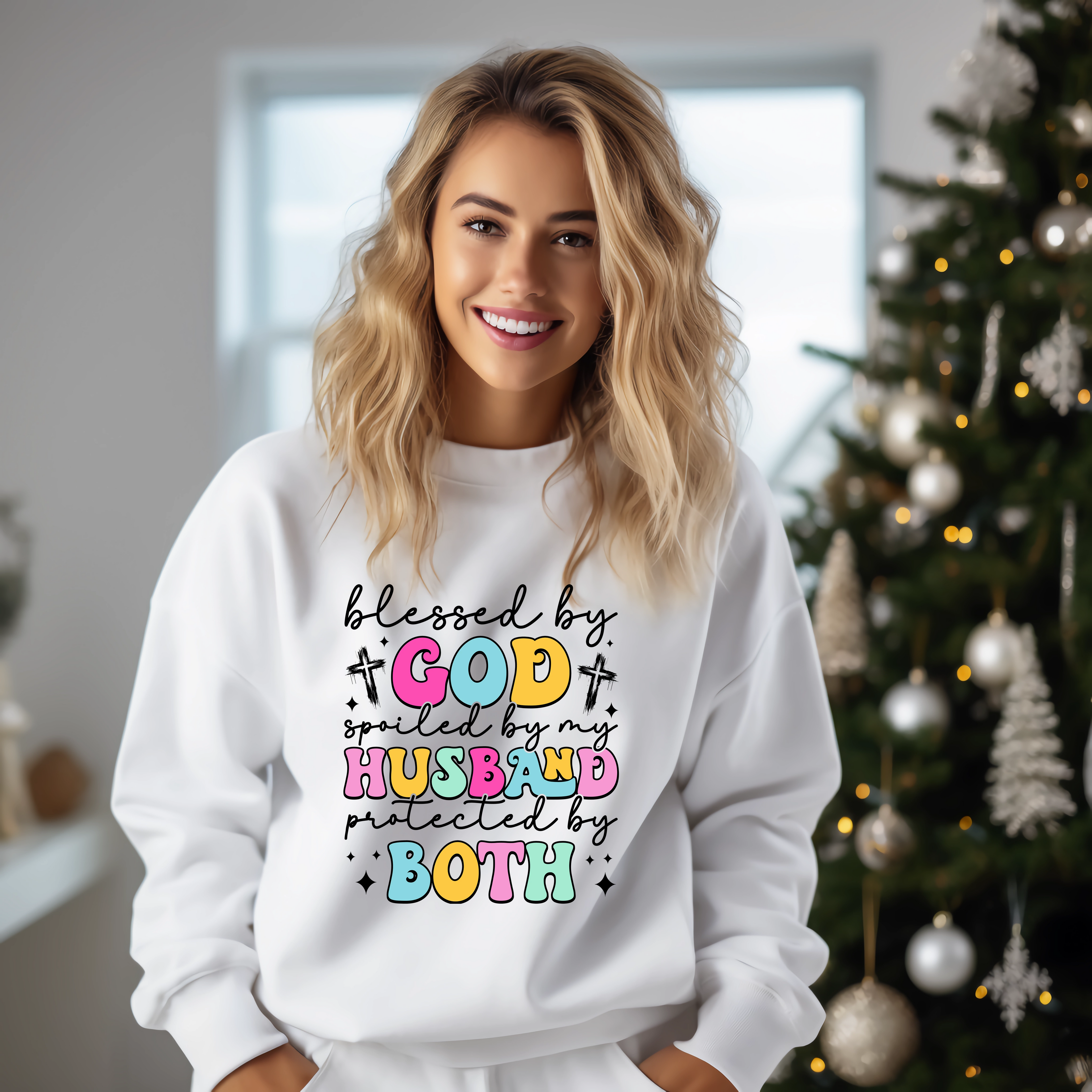 Blessed By God, Spoiled By My Husband Sweatshirt