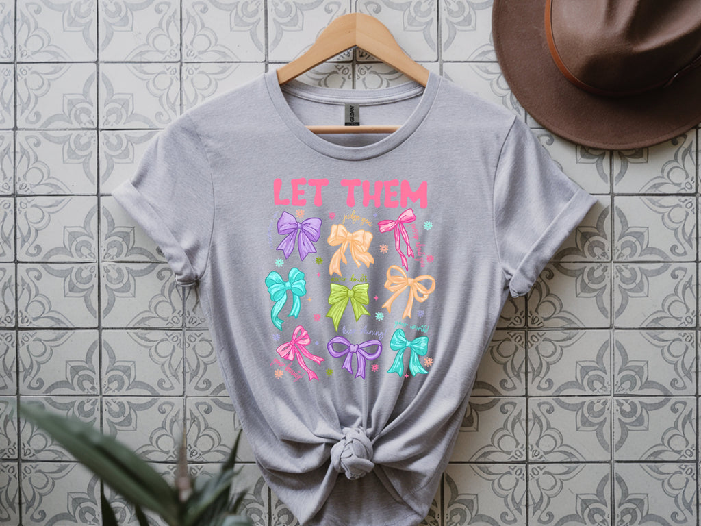 et Them T-Shirt – Empowerment Graphic Tee with Colorful Bows