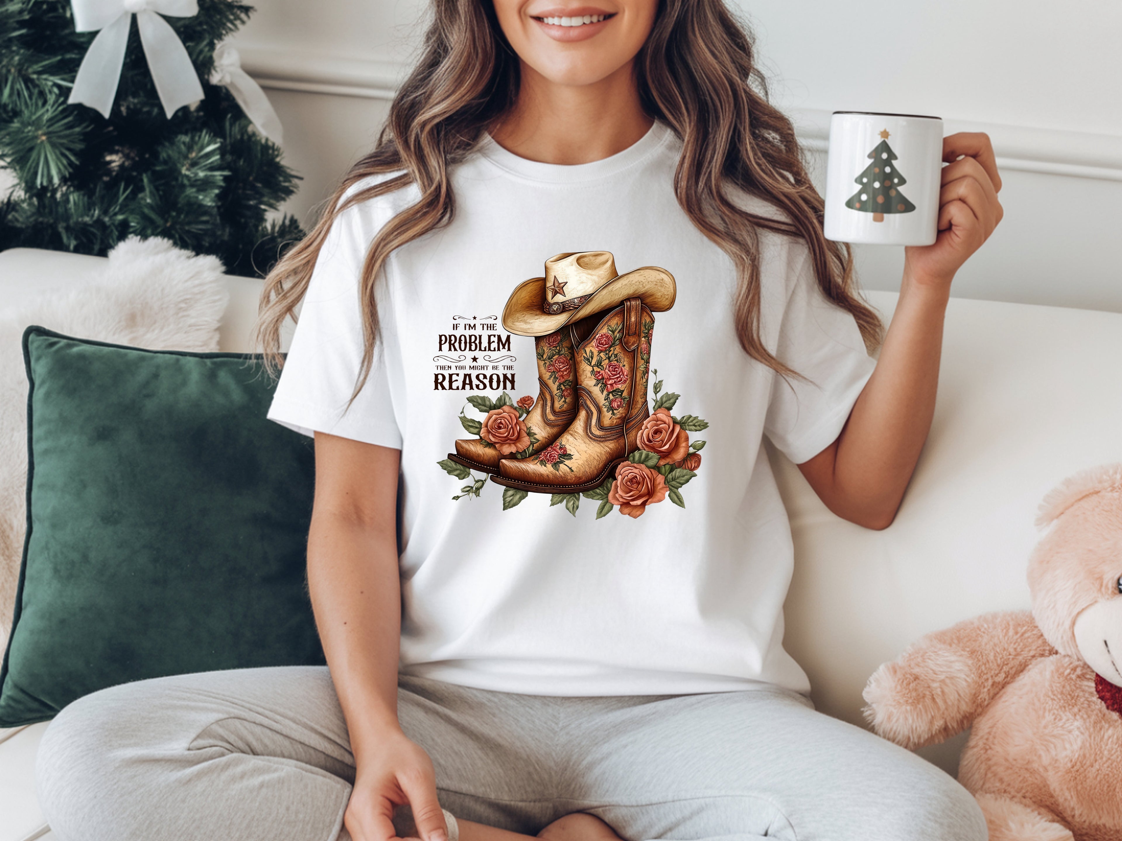 Well bless your heart If I'm the Problem...Sassy Floral Boots T-Shirt