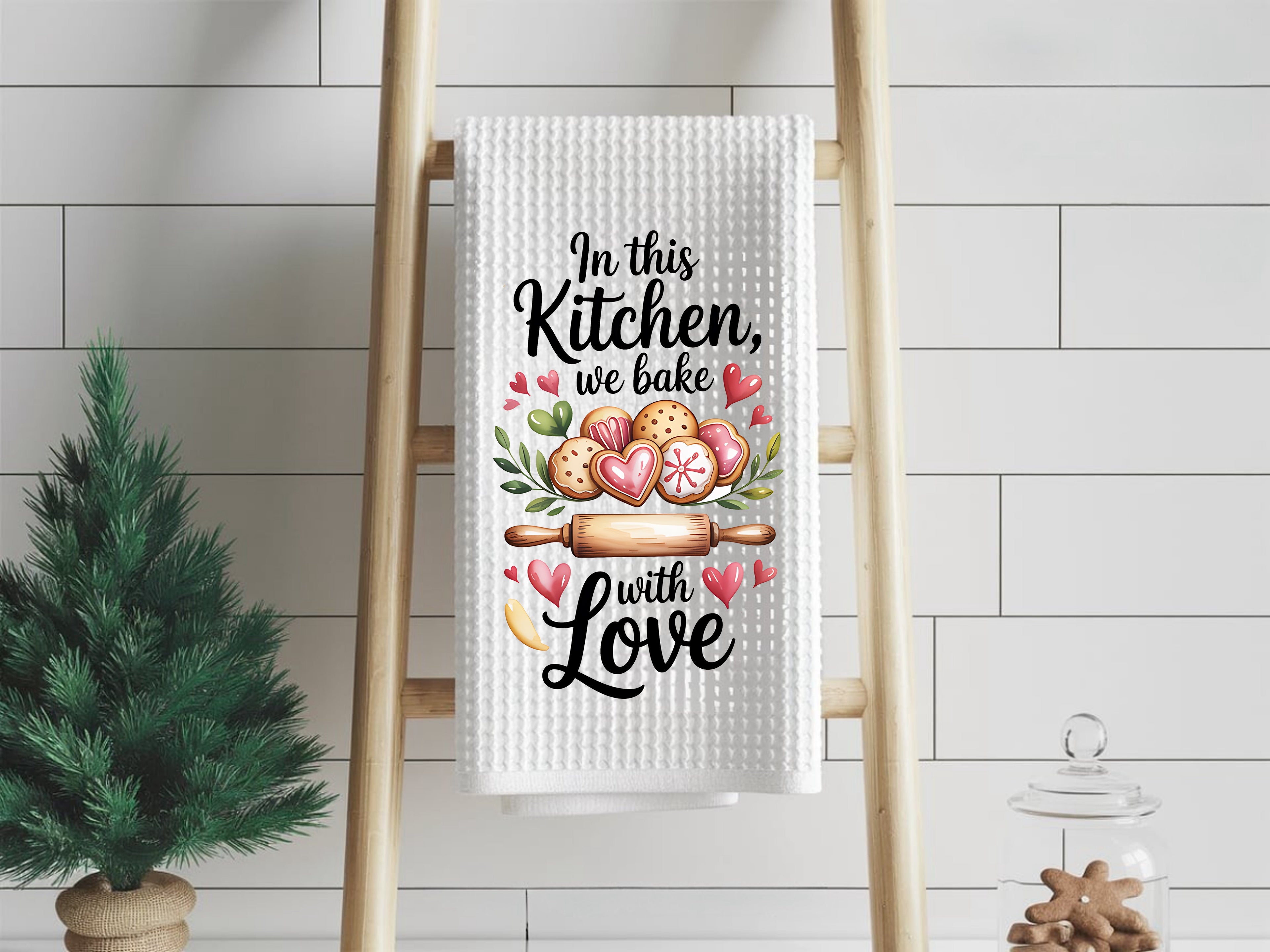We Bake With Love - Kitchen Towel