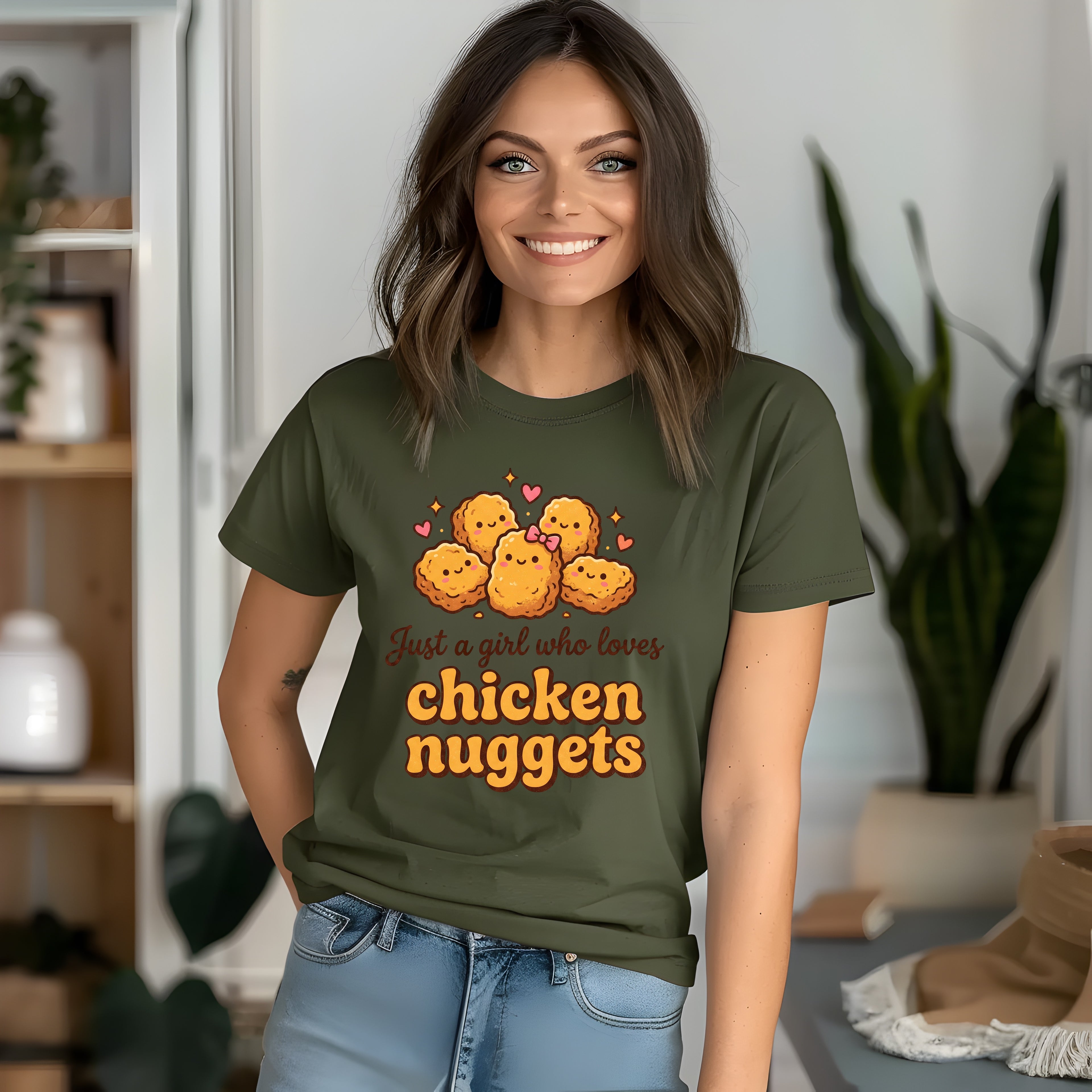 Just a Girl Who Loves Chicken Nuggets T-Shirt