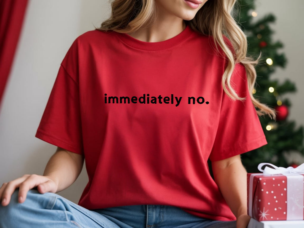 Immediately No.  Embroidered T-Shirt