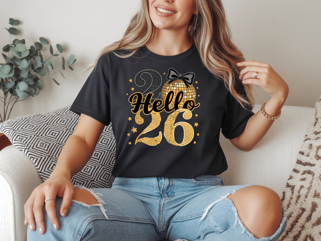 Hello 2026 Disco Ball T-Shirt