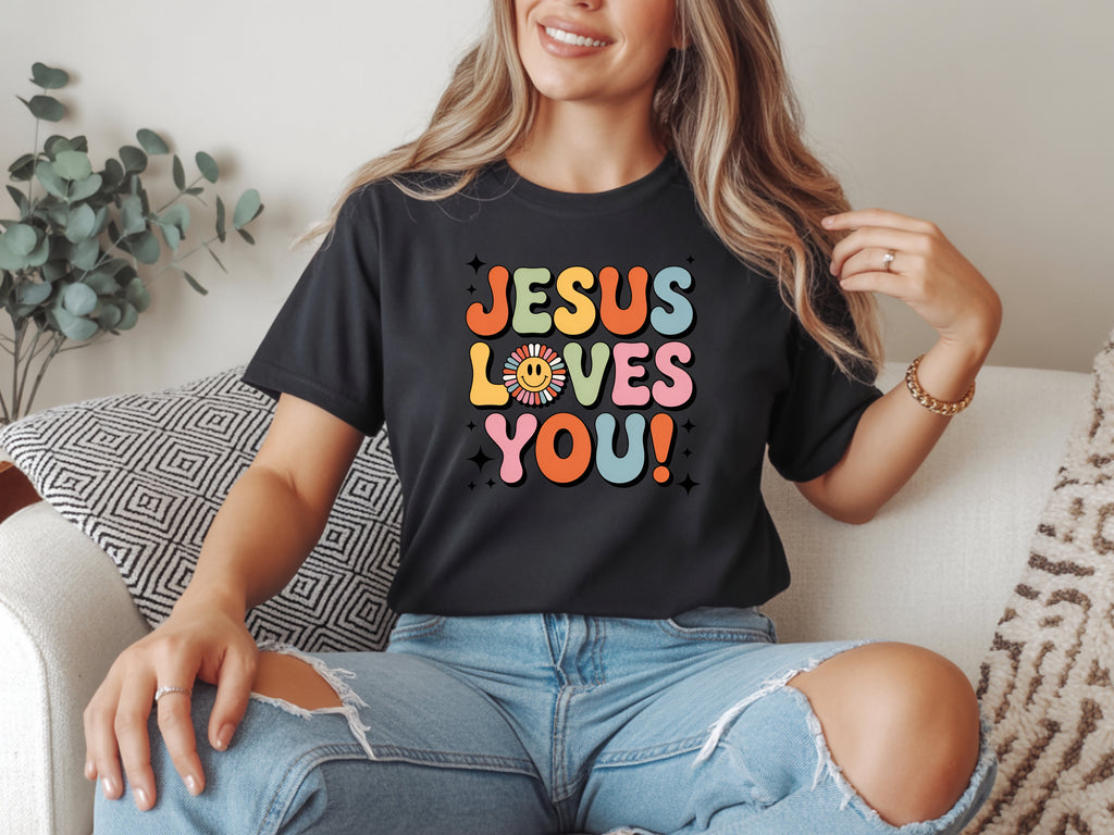 Jesus Loves You Retro Vibe T-Shirt