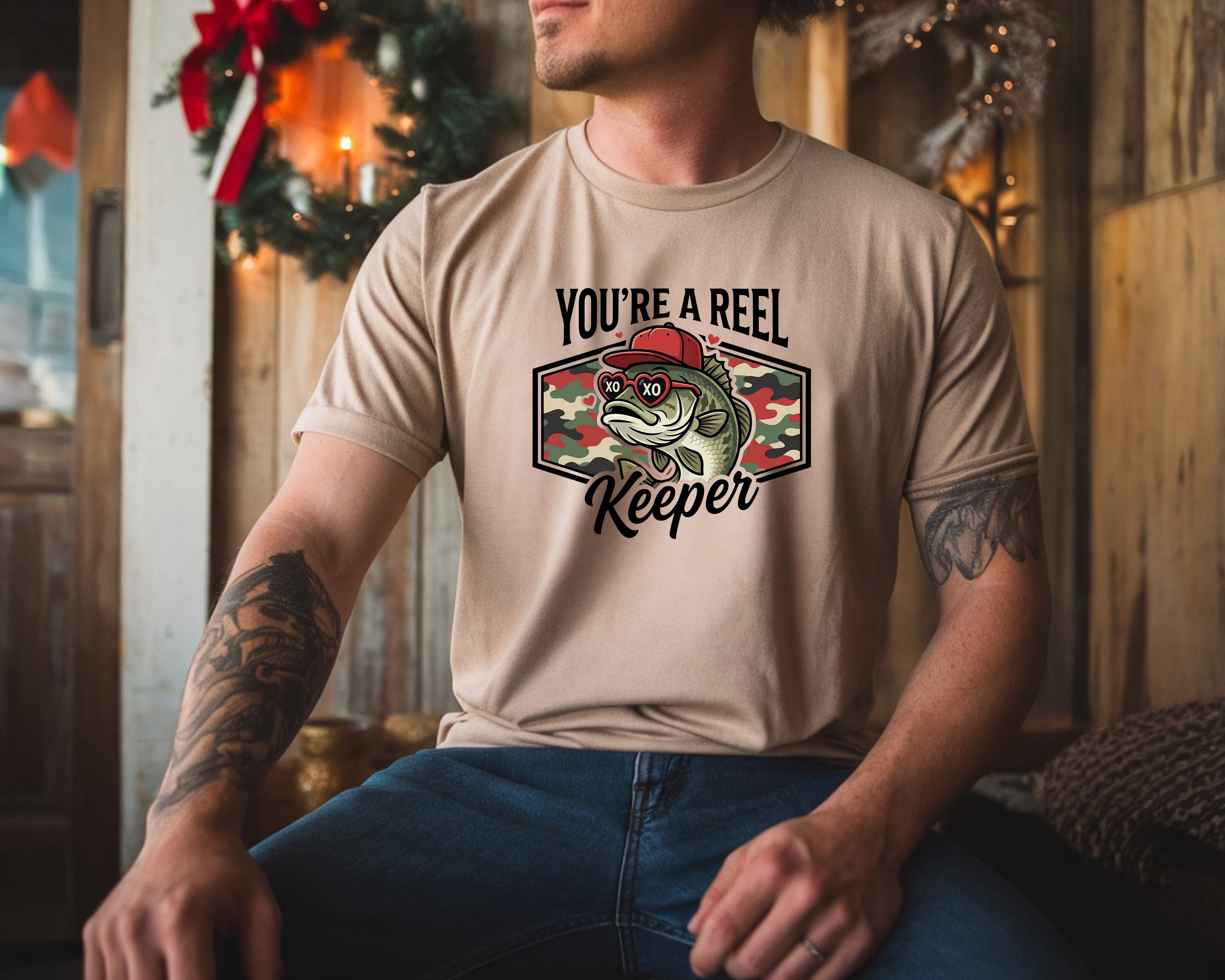 You're A Reel Keeper Fish Valentine Graphic Tee – Funny Fishing Love Shirt