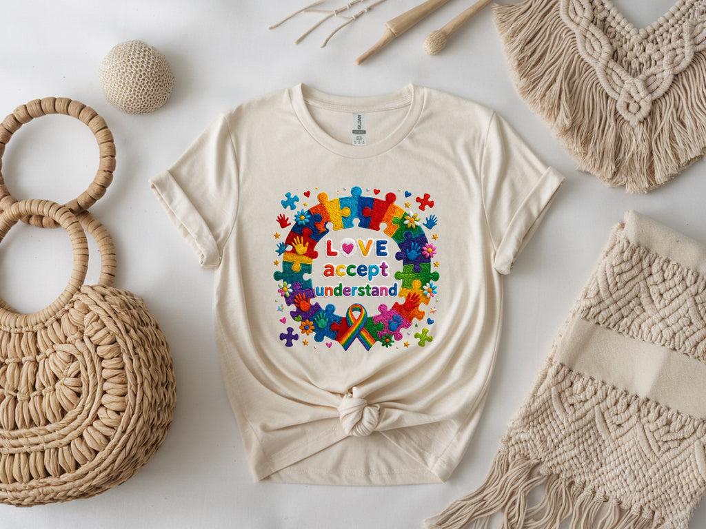 Love, Accept, Understand Autism T-Shirt – Autism Awareness Tee