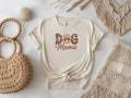 Dog Mom Faux Embroidered Paw Print T-Shirt – Proud Dog Mama Tee