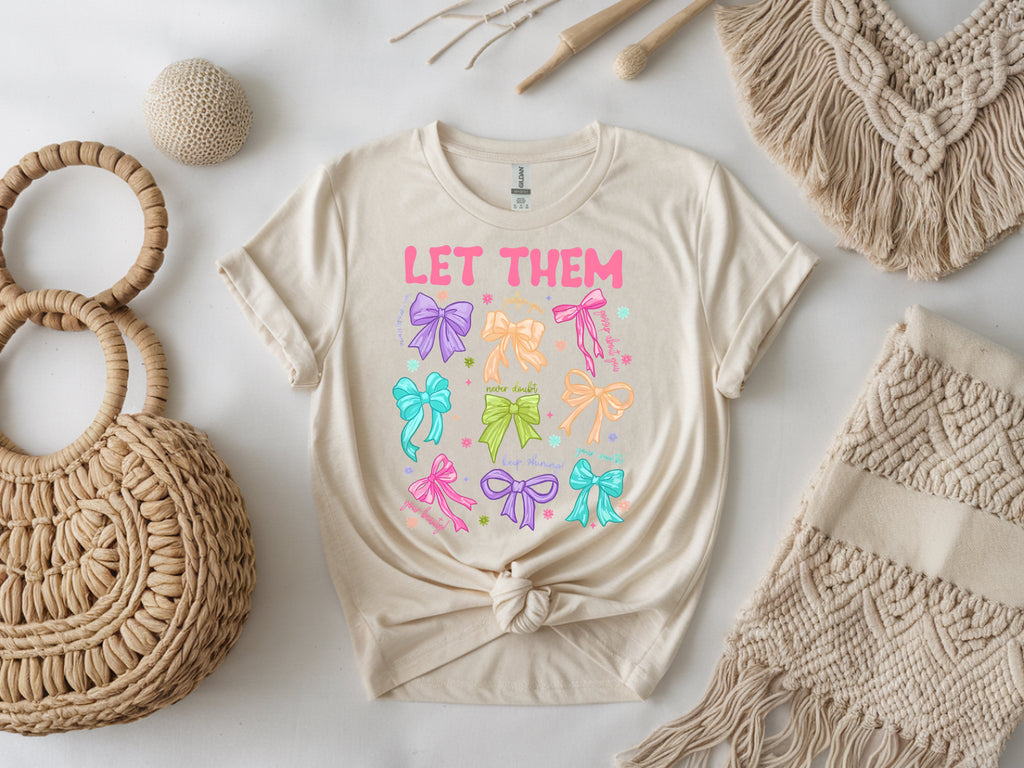 et Them T-Shirt – Empowerment Graphic Tee with Colorful Bows
