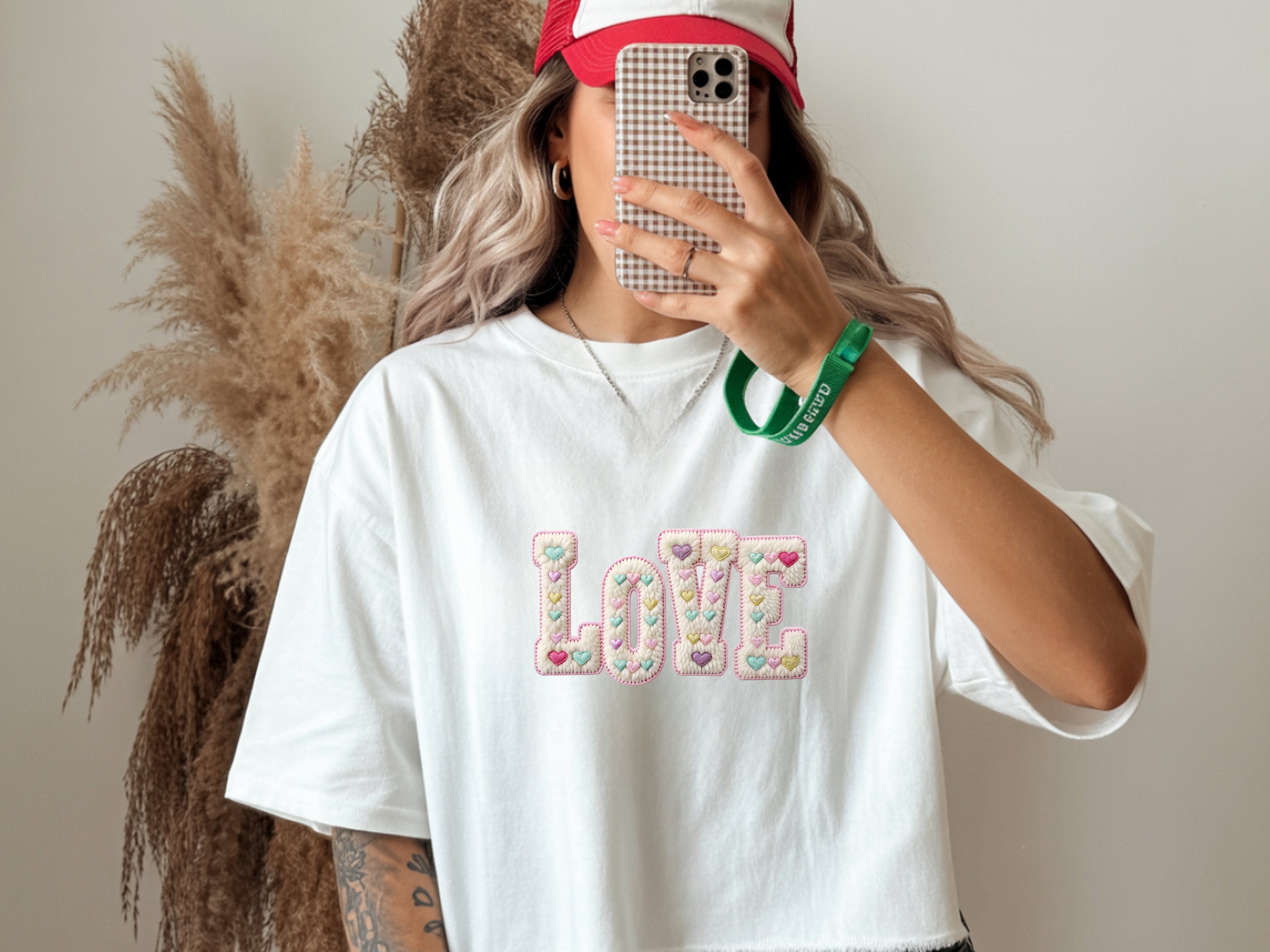 Love Faux Yarn Vibe T-Shirt - Cozy Graphic Tee